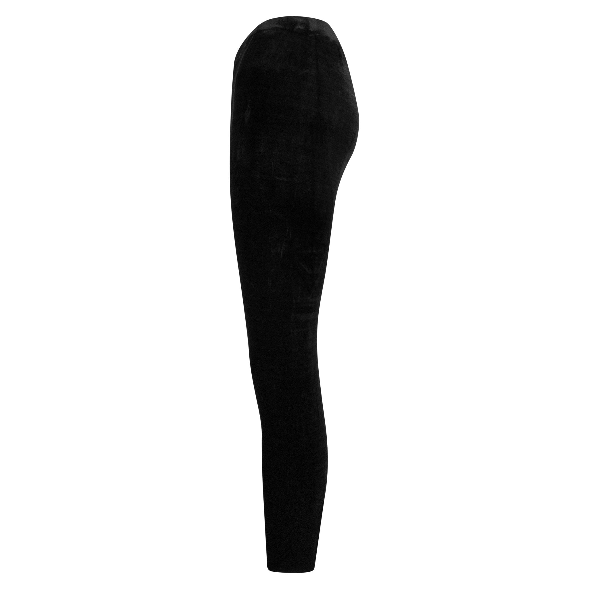 NWT Early 1990s Donna Karan Black Bodycon Velvet Legging Pants - RealList