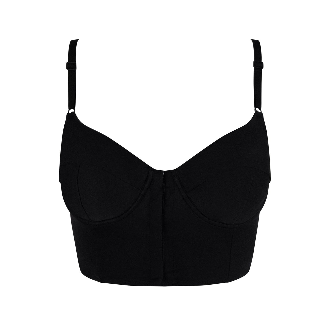 NWT F/W 1996 Dolce & Gabbana Sheer Black Satin Bralette Crop Top - RealList
