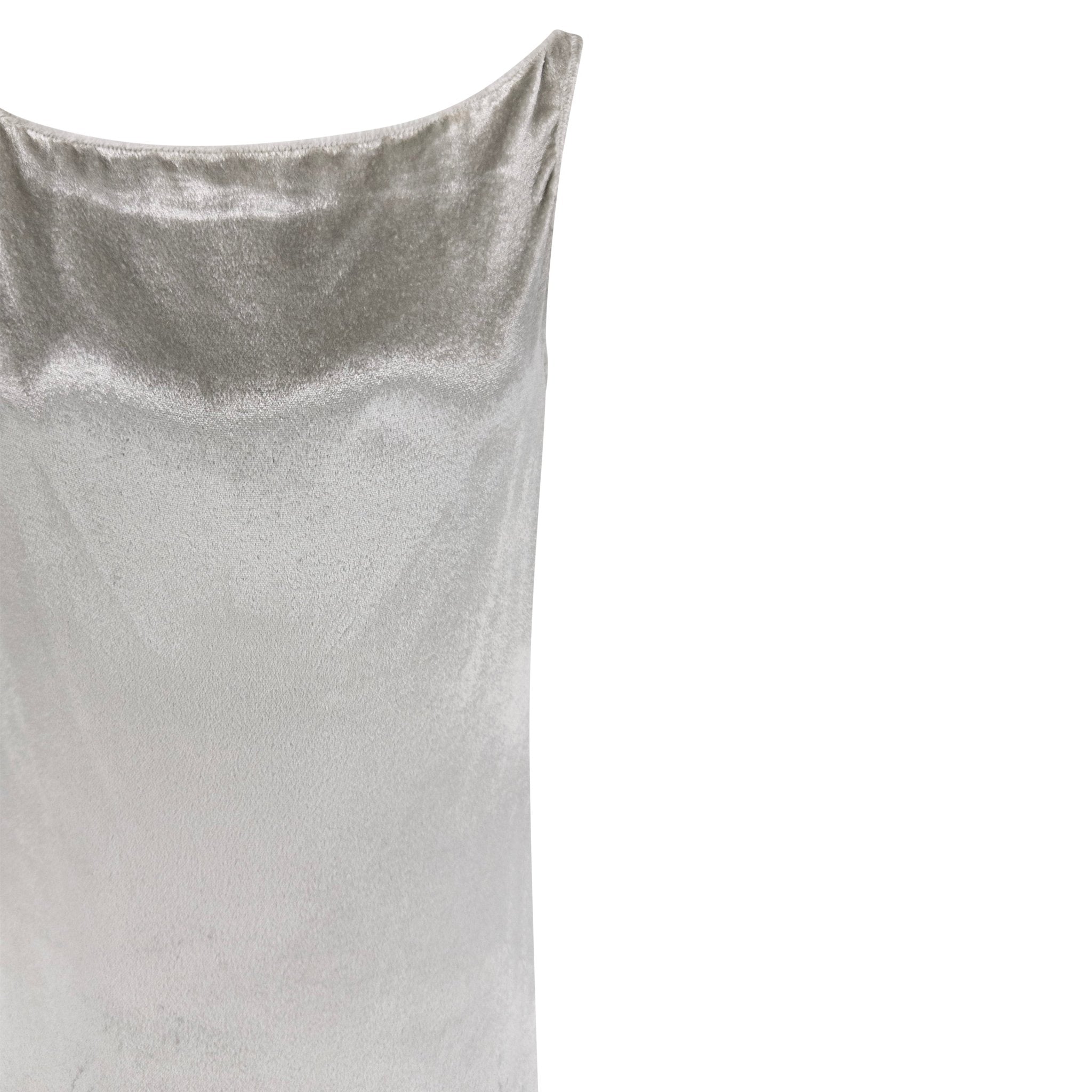 NWT F/W 1998 Donna Karan Runway Silver Velvet Bodycon Sleeveless Gown - RealList