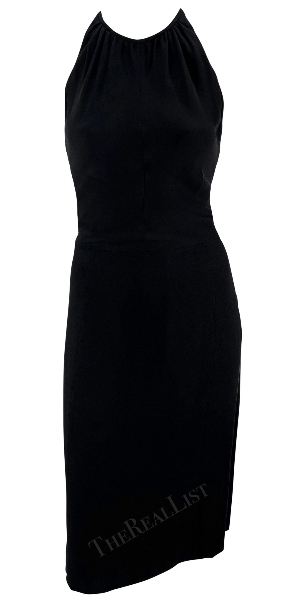 NWT F/W 2001 Valentino Garavani Ad Black Beaded Backless Mini Dress - RealList