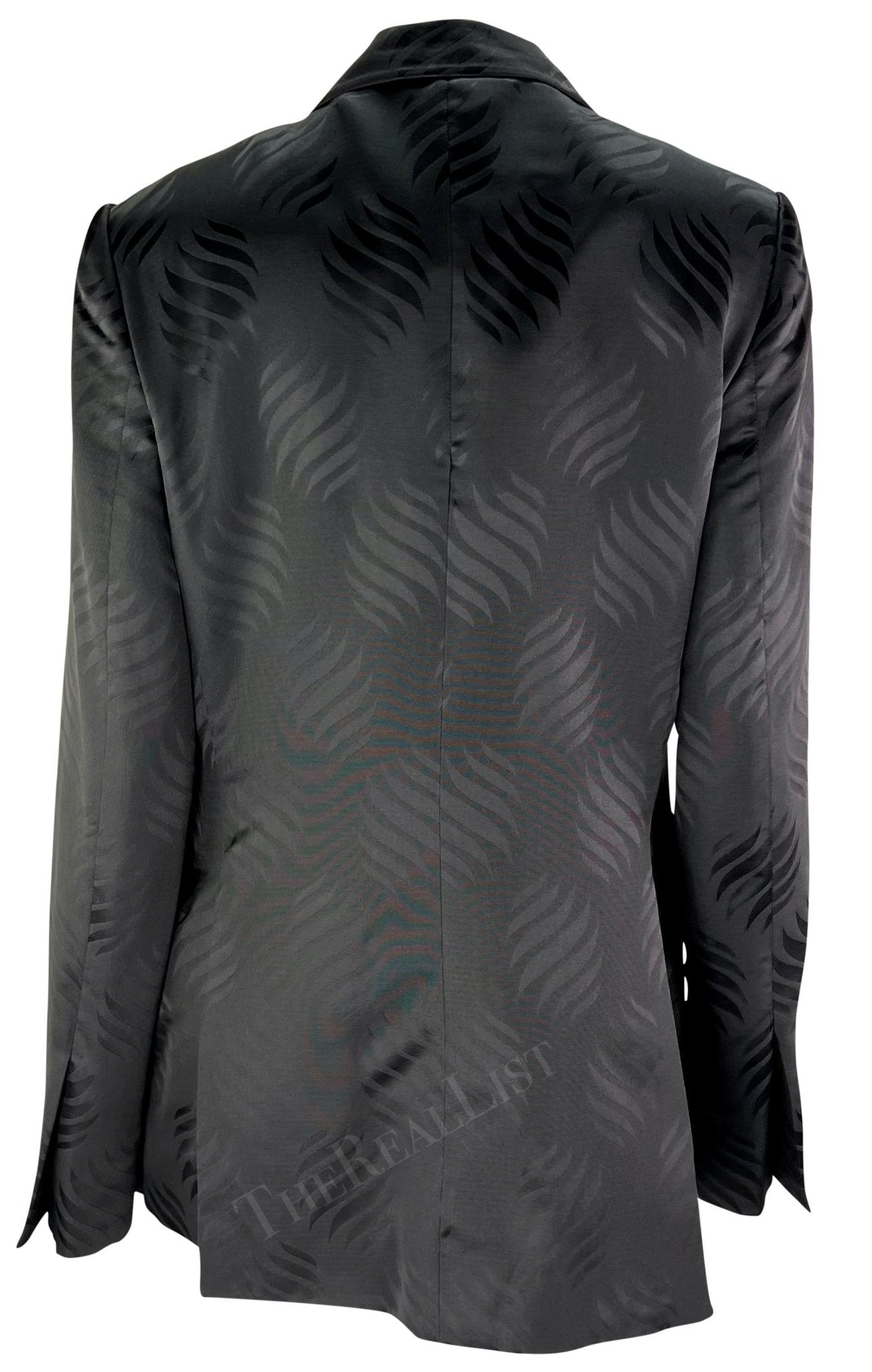 NWT F/W 2002 Gucci by Tom Ford Runway Ad Dark Purple Japanese Motif Blazer - RealList