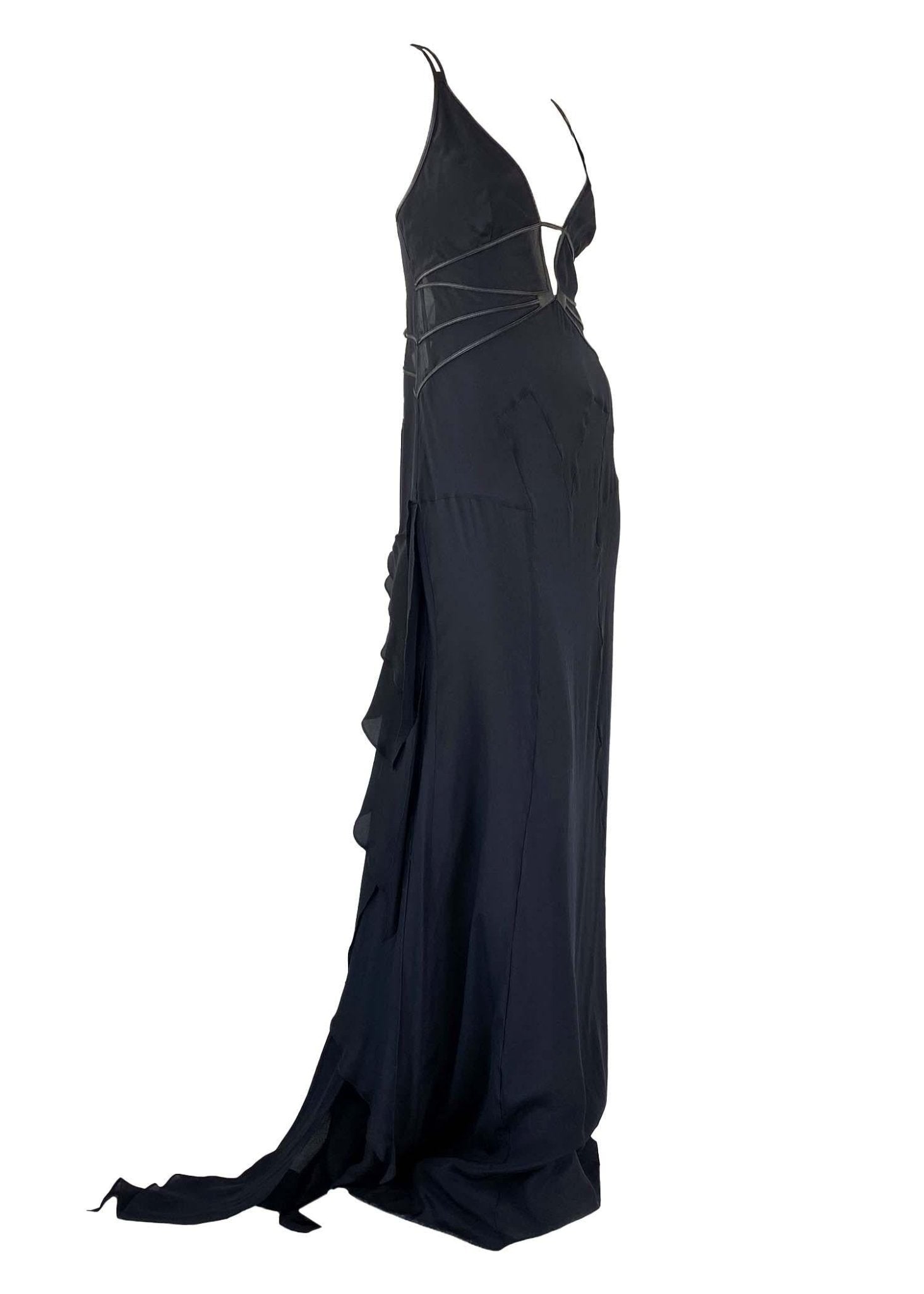 NWT F/W 2003 Gucci by Tom Ford Black Silk Gown - RealList