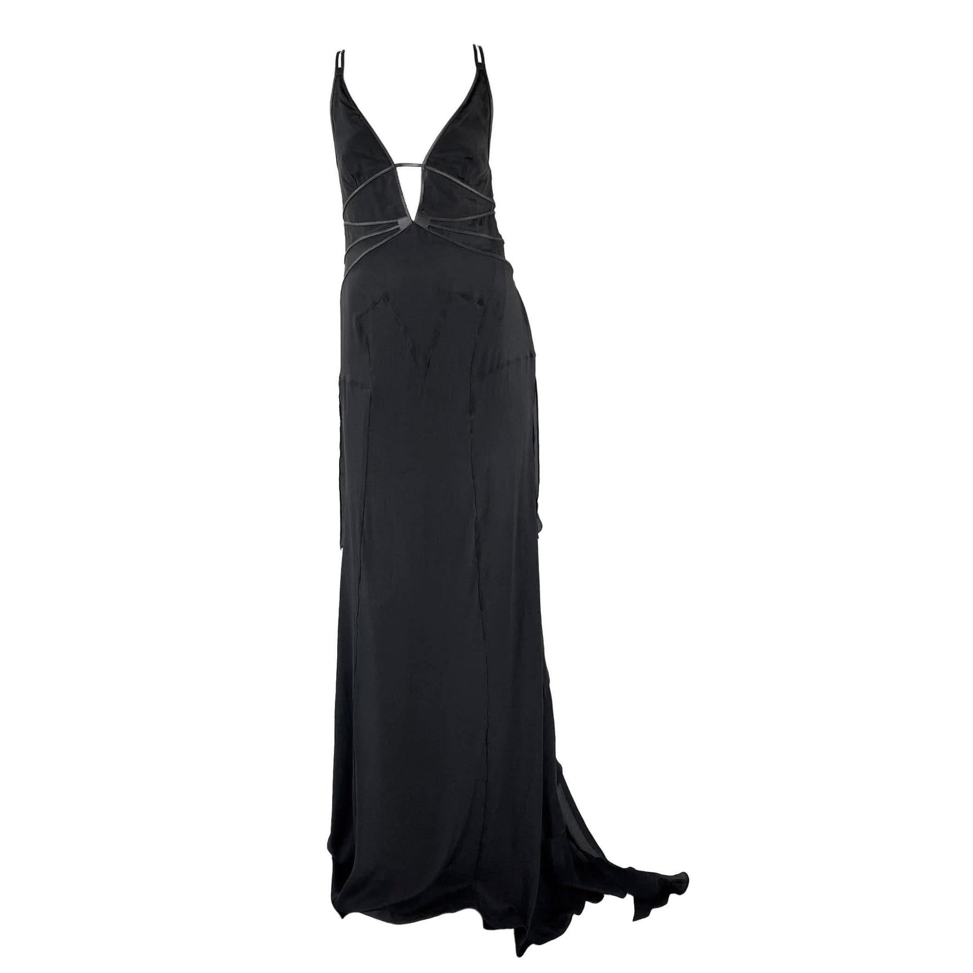NWT F/W 2003 Gucci by Tom Ford Black Silk Gown - RealList