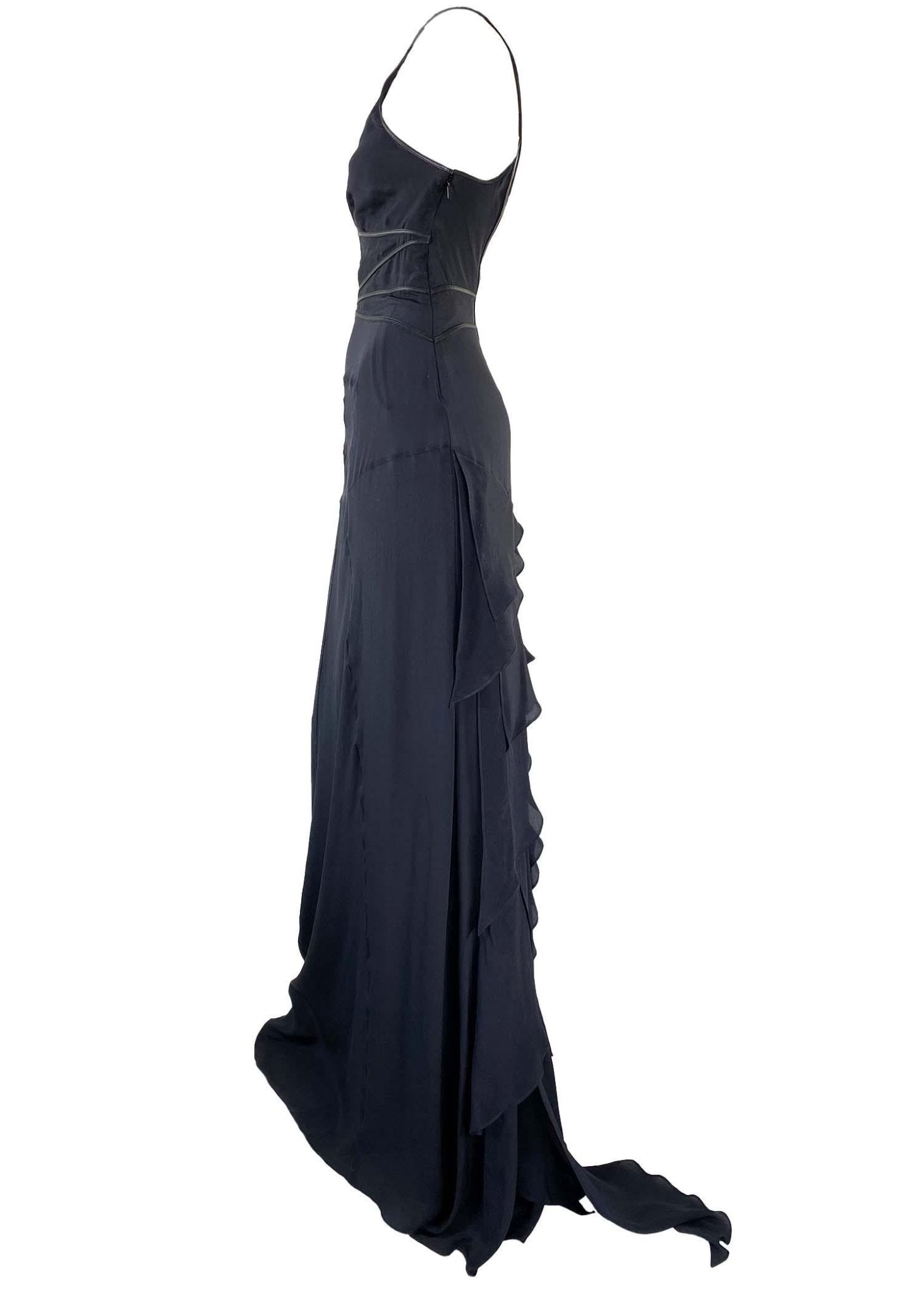 NWT F/W 2003 Gucci by Tom Ford Black Silk Gown - RealList