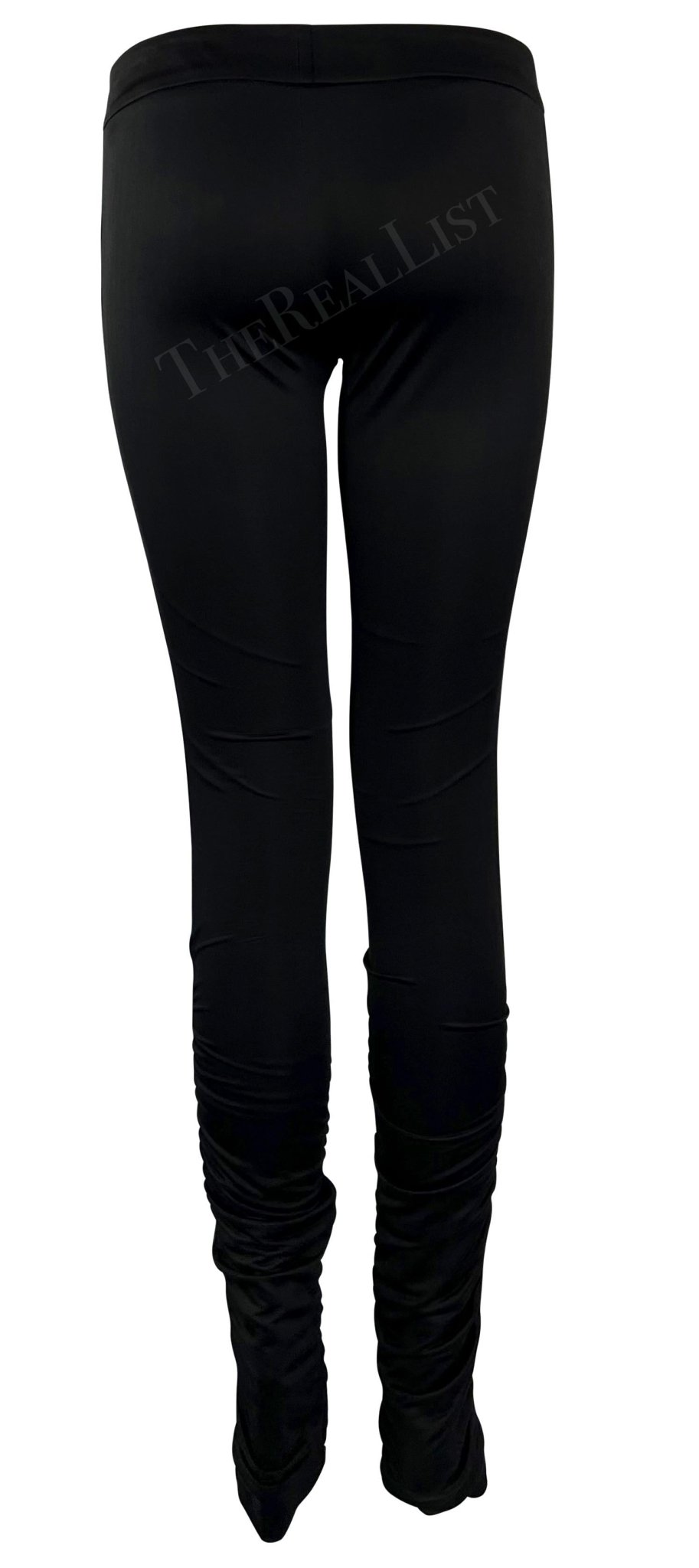 NWT F/W 2004 Gucci by Tom Ford Black Ruched Ribbon Trimmed Pants - RealList