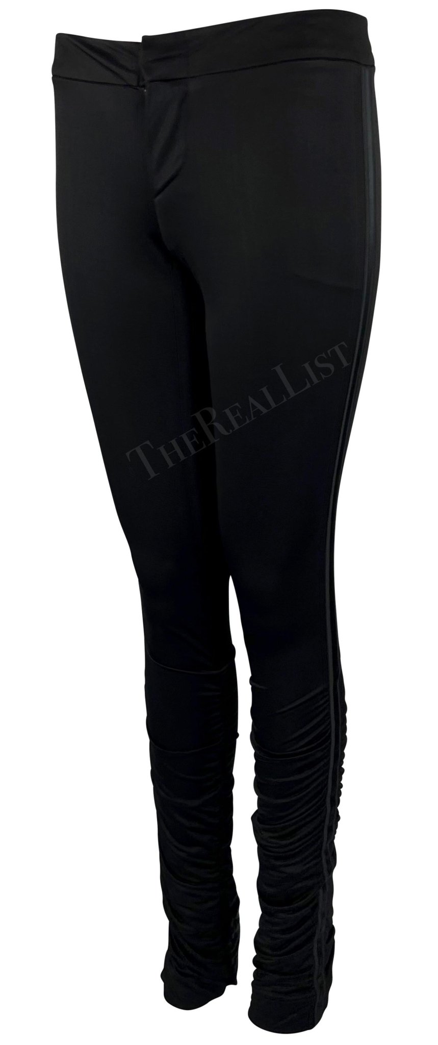 NWT F/W 2004 Gucci by Tom Ford Black Ruched Ribbon Trimmed Pants - RealList