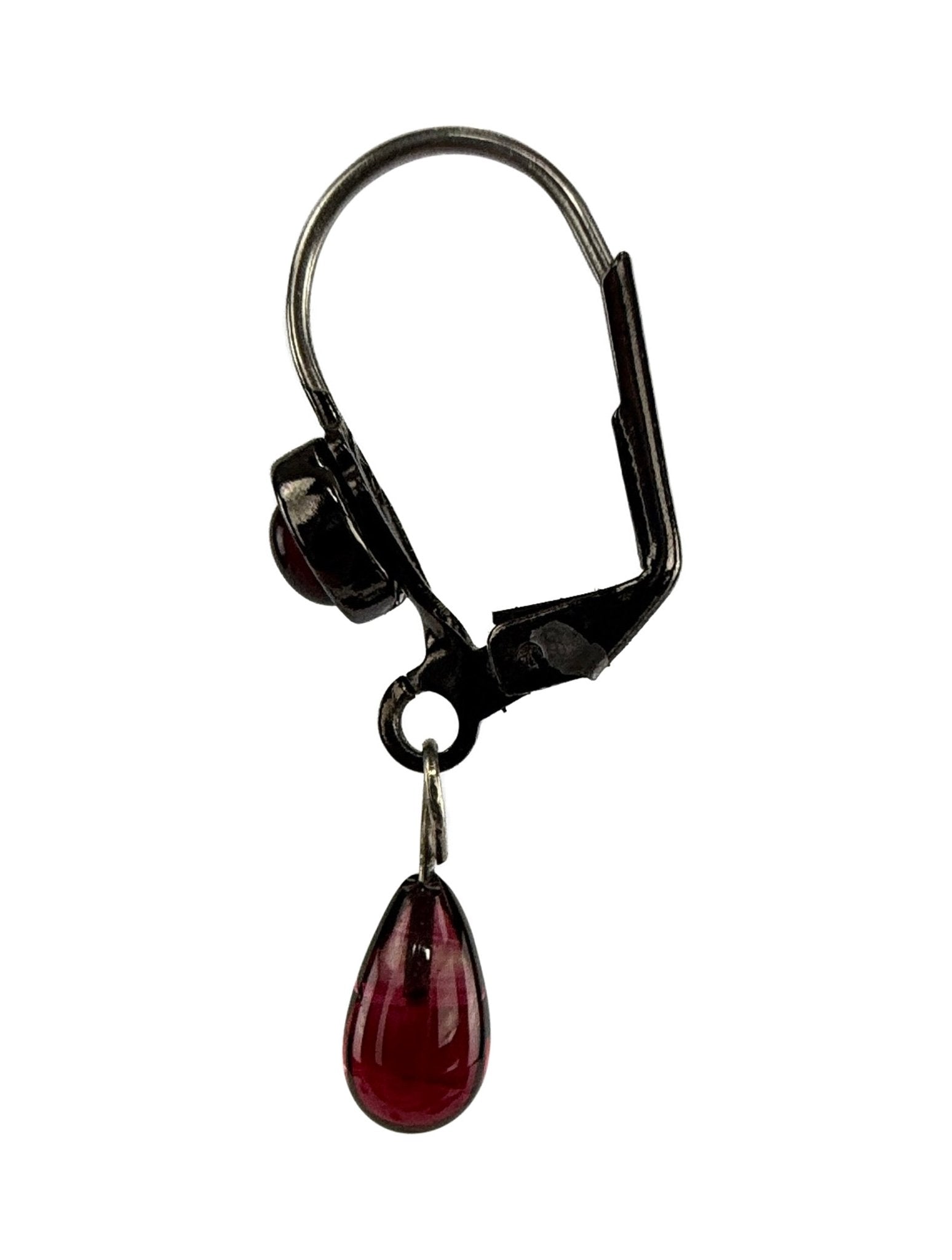NWT Late 1990s Christian Dior by John Galliano Deep Red Pendant Earrings with Necklace - RealList