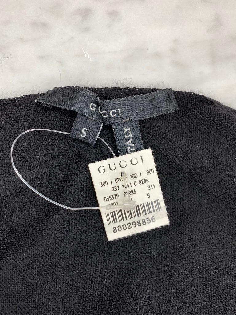 NWT Late 1990s Gucci by Tom Ford Cashmere Knit Wrap Around Tank Top Black - RealList