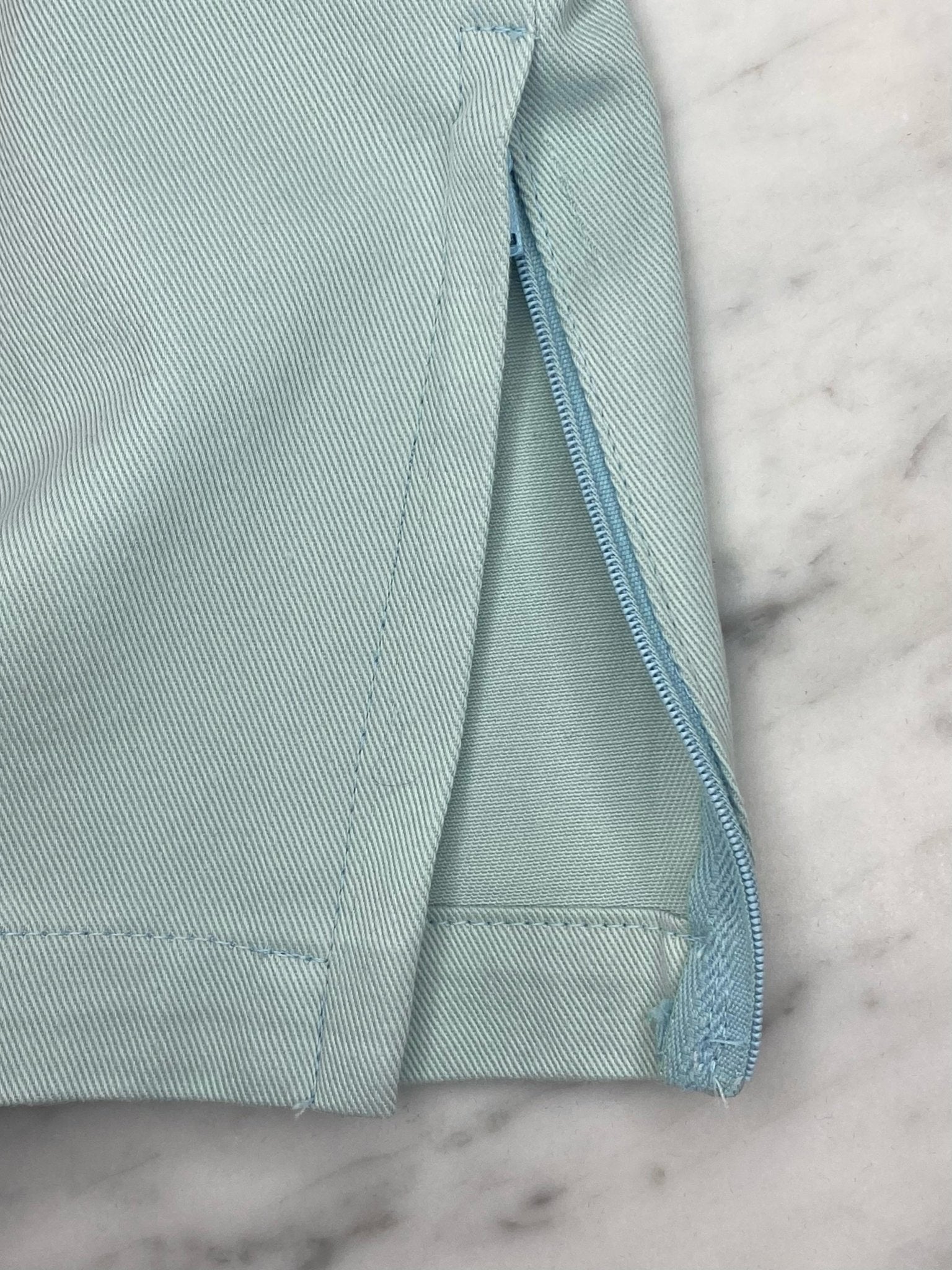 NWT S/S 1992 Gianni Versace Couture Baby Blue Cotton Medusa Jeans - RealList