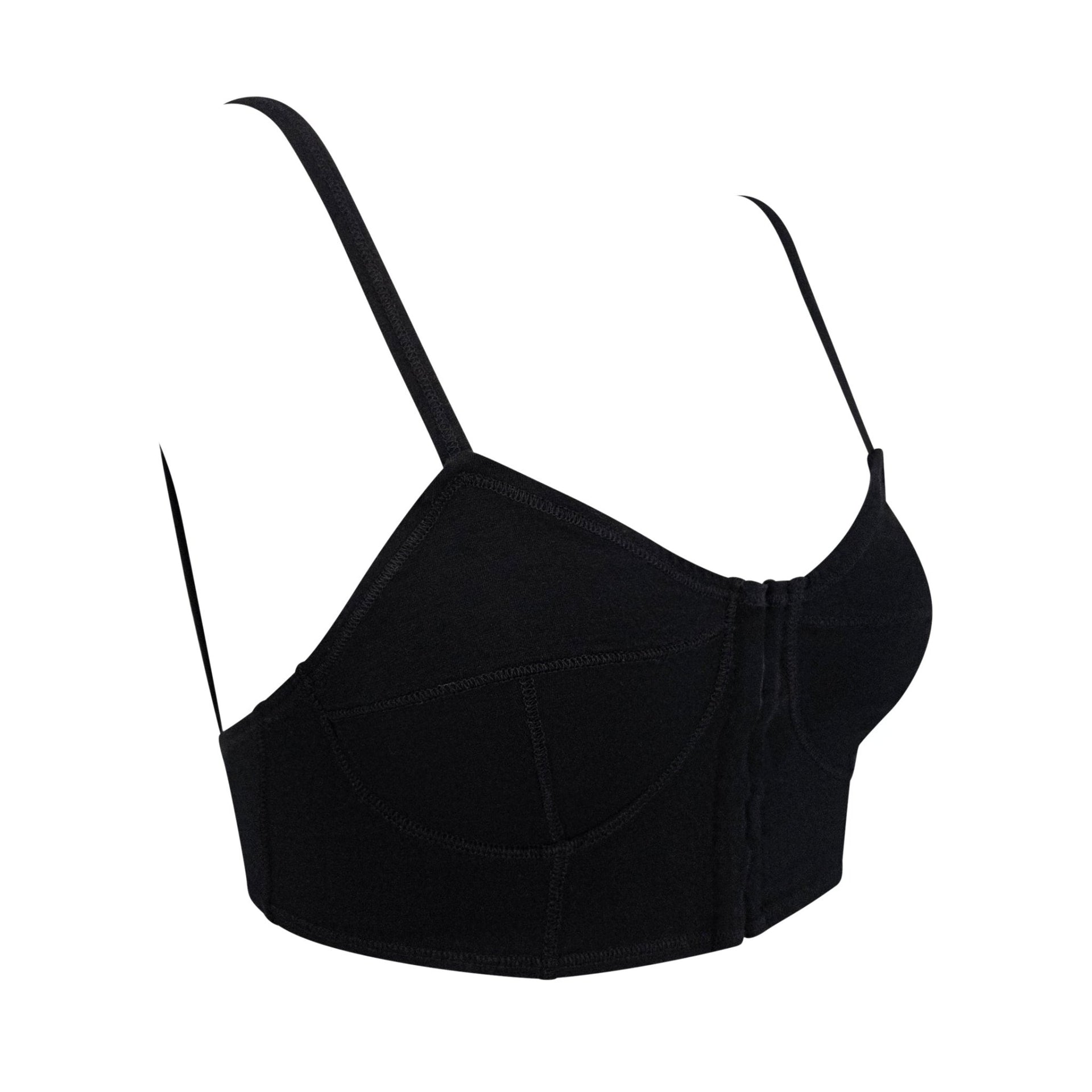 NWT S/S 1995 Dolce & Gabbana Black Stretch Cotton Bralette Lingerie Crop Top - RealList