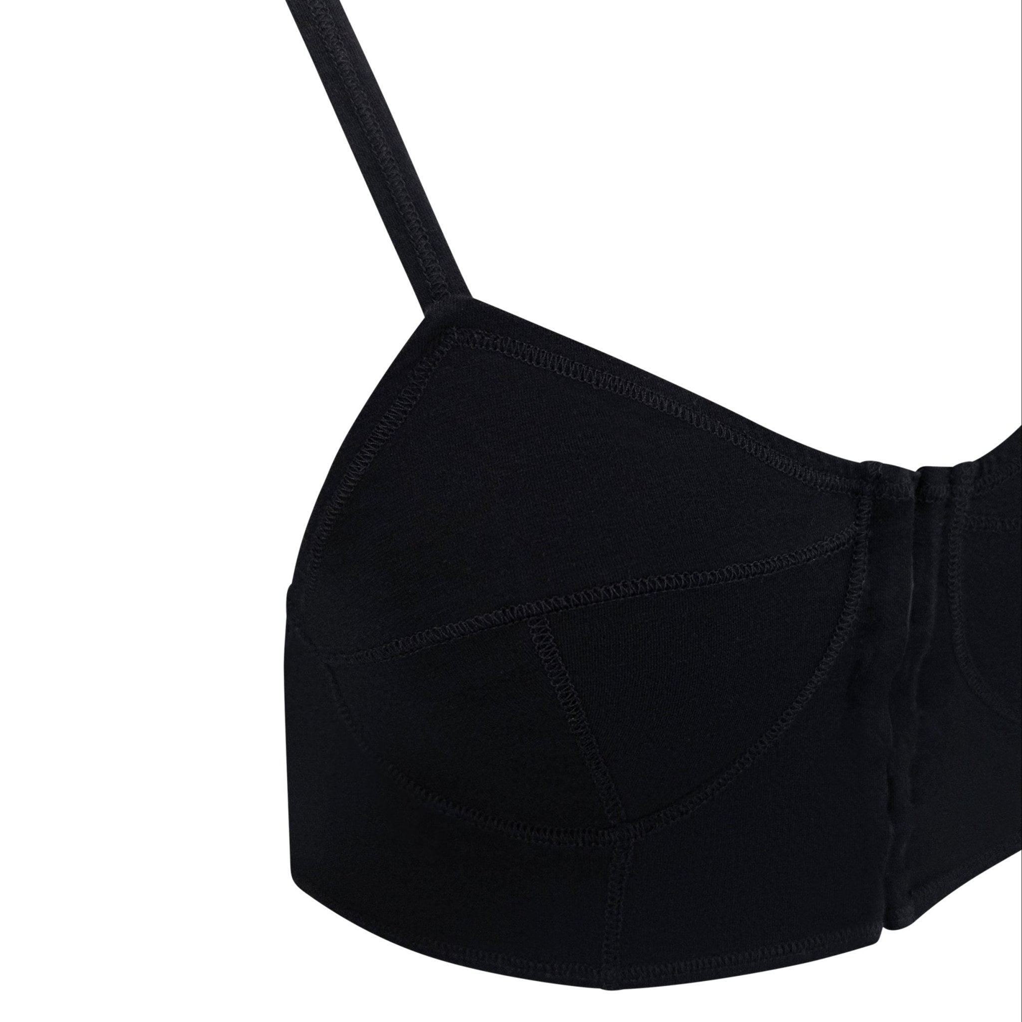 NWT S/S 1995 Dolce & Gabbana Black Stretch Cotton Bralette Lingerie Crop Top - RealList