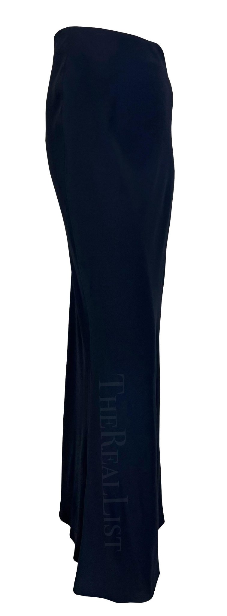 NWT S/S 1996 Gucci by Tom Ford Navy Bodycon Stretch Maxi Skirt - RealList