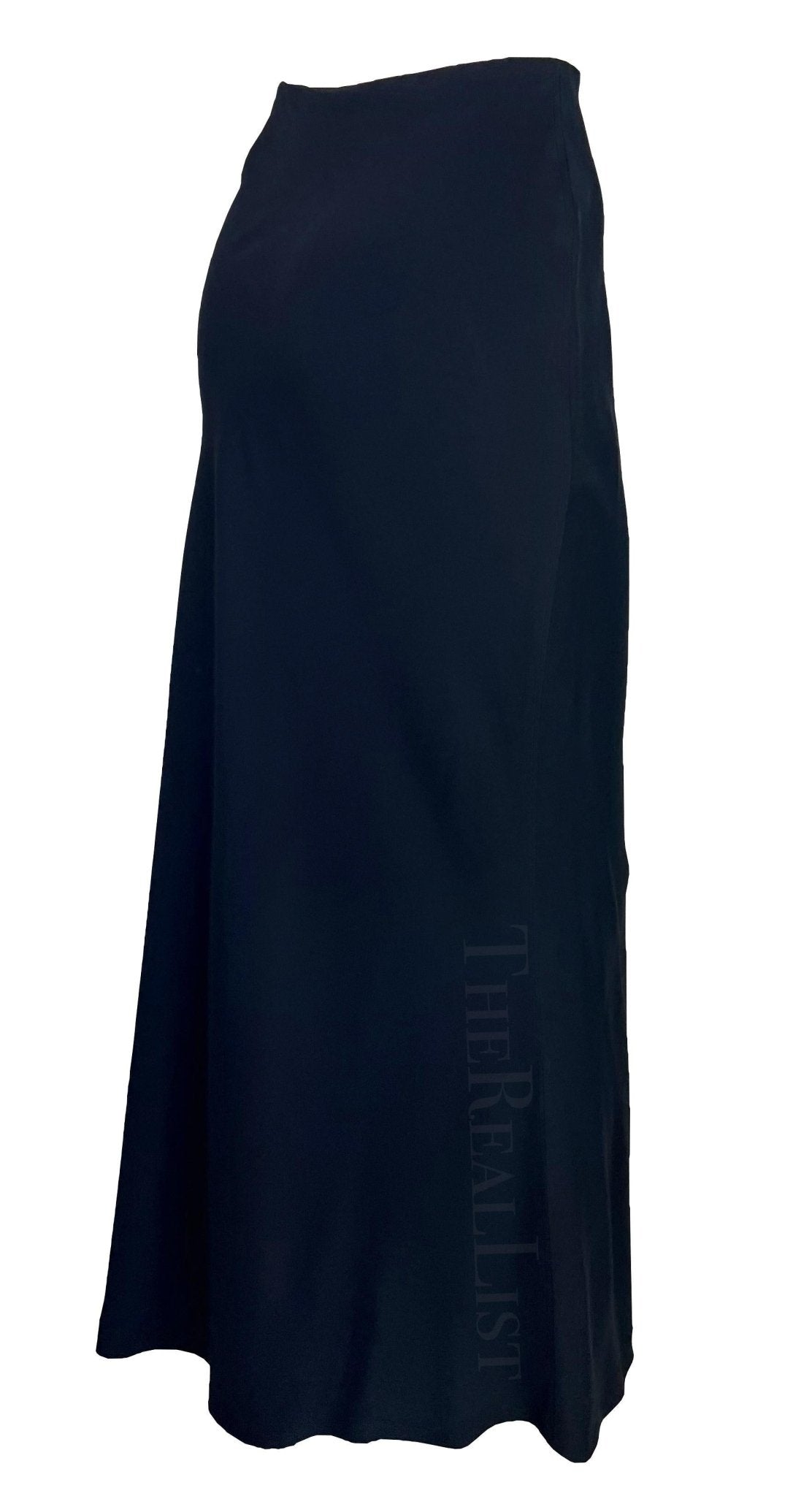 NWT S/S 1996 Gucci by Tom Ford Navy Bodycon Stretch Maxi Skirt - RealList