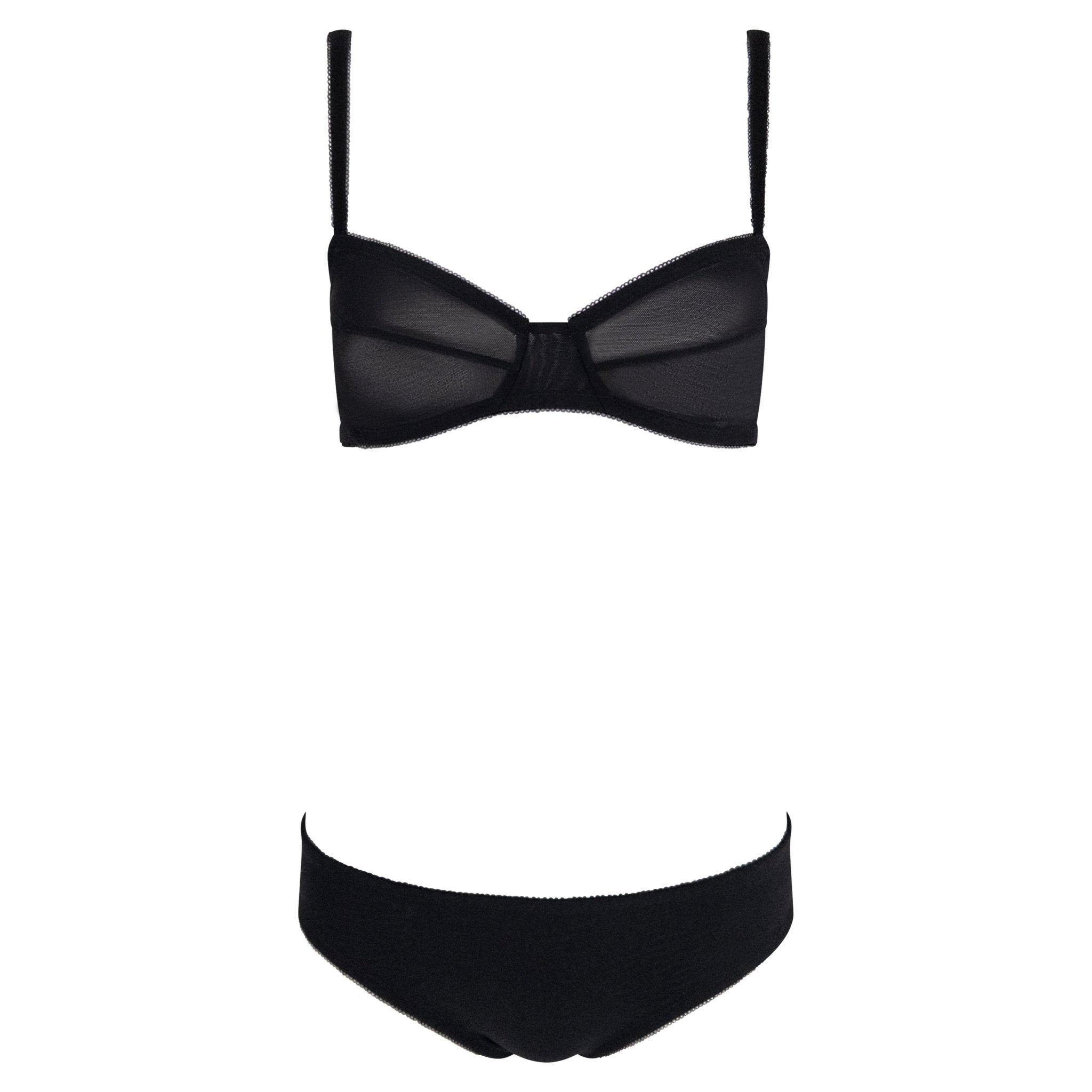 NWT S/S 1997 Dolce & Gabbana Sheer Black Mesh Lingerie Style Bikini Swim Set - RealList