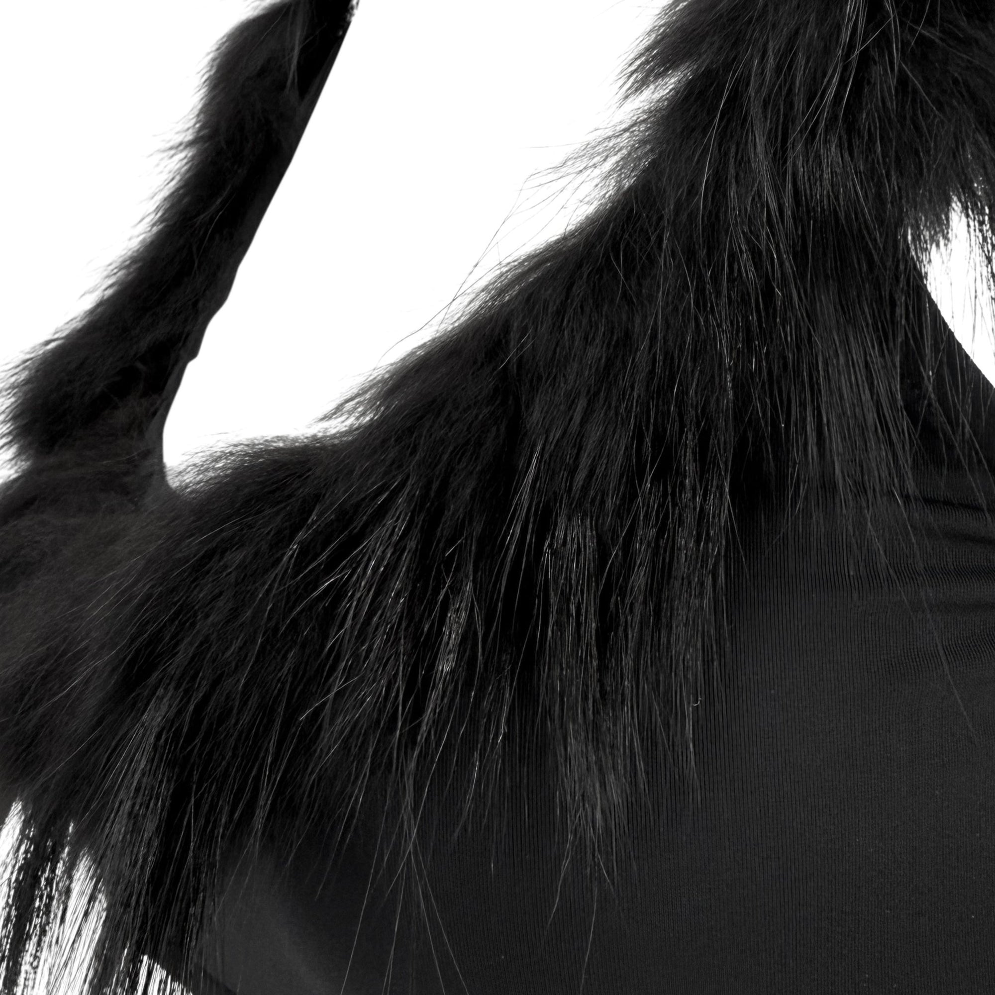 NWT S/S 1998 Fendi by Karl Lagerfeld Black Fur Appliqué Bikini Swimsuit Set - RealList