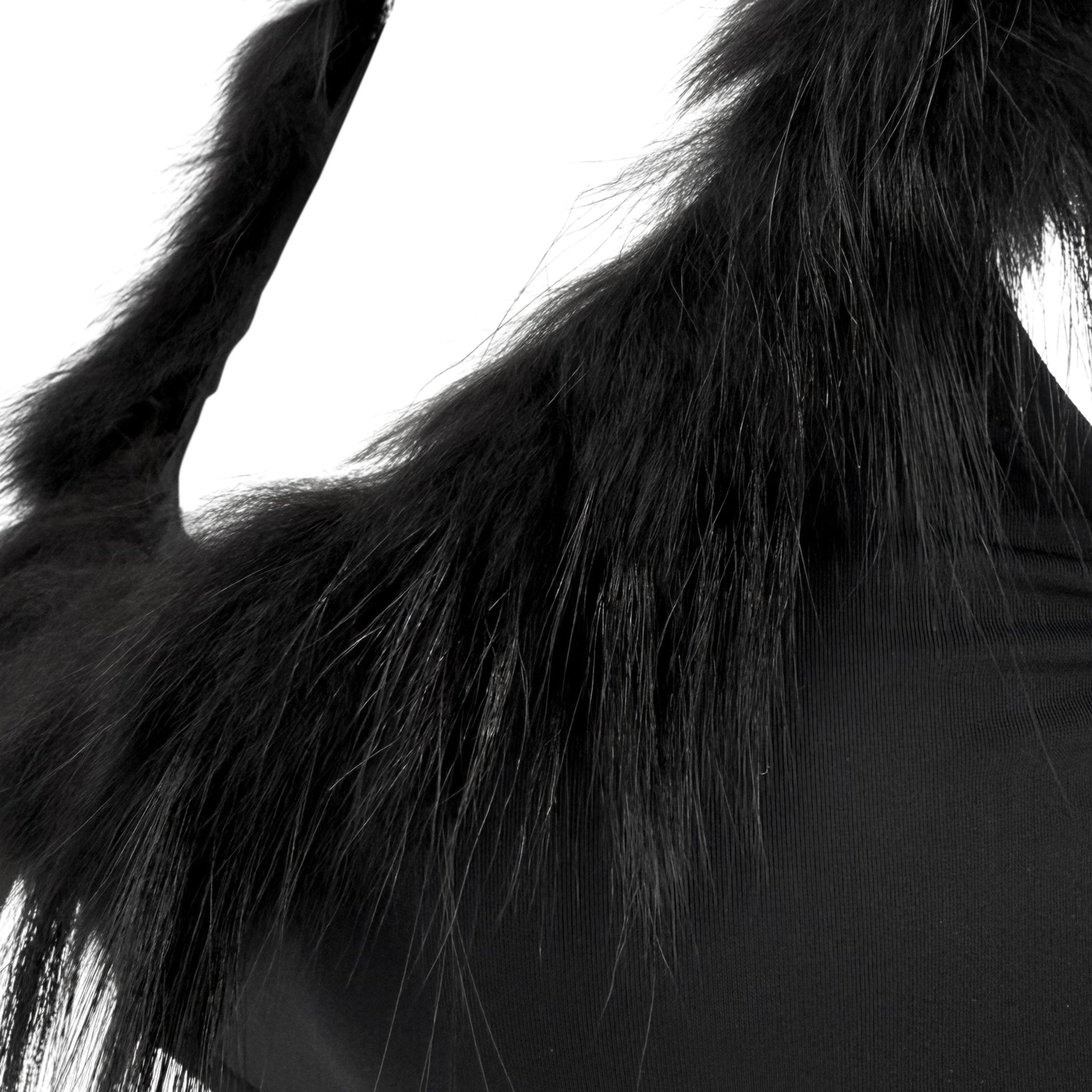 NWT S/S 1998 Fendi by Karl Lagerfeld Black Fur Appliqué Bikini Swimsuit Set - RealList