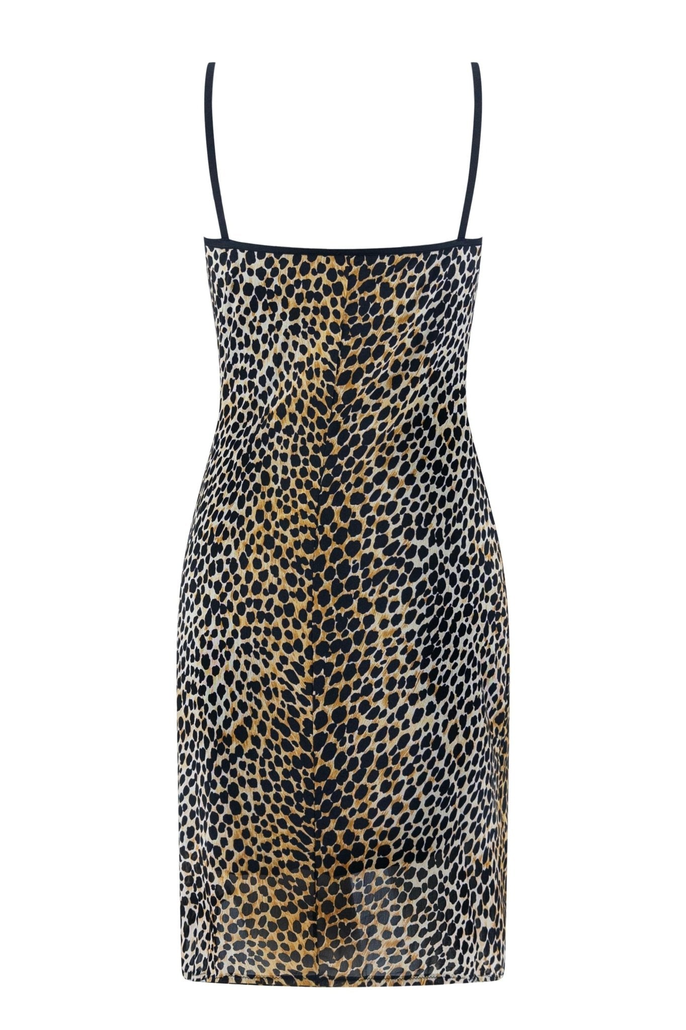 NWT S/S 1999 Dolce & Gabbana Cheetah Print Mesh Overlay Bodycon Mini Beach Dress - RealList