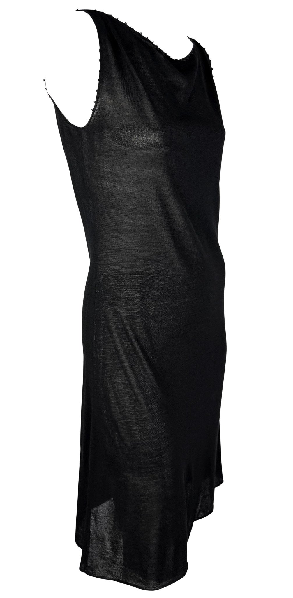 NWT S/S 1999 Gucci by Tom Ford Sheer Knit Silk Glass Beaded Bateau Mini Dress - RealList