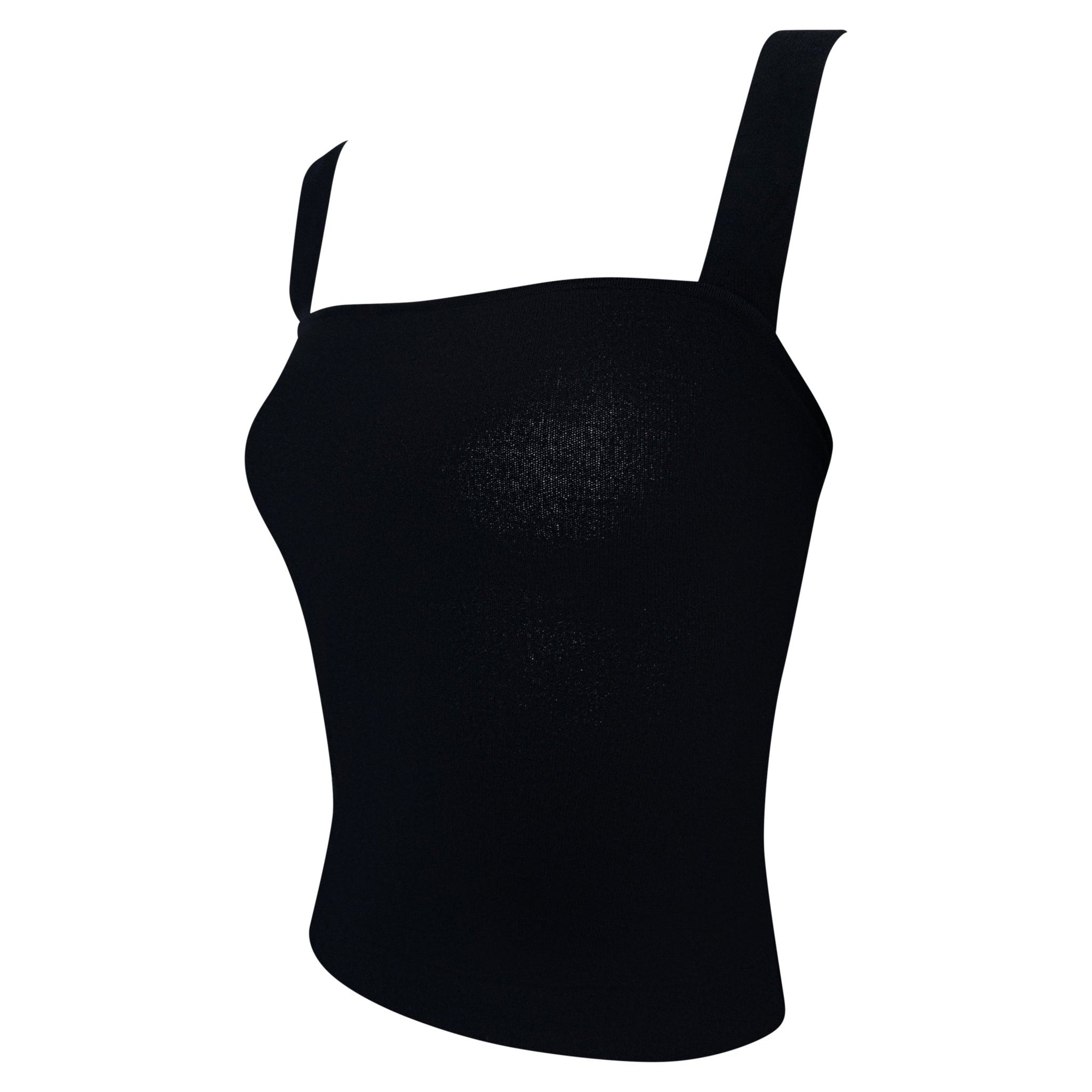 NWT S/S 2003 Dolce & Gabbana Black Knit Backless Lace - Up Tank Top - RealList