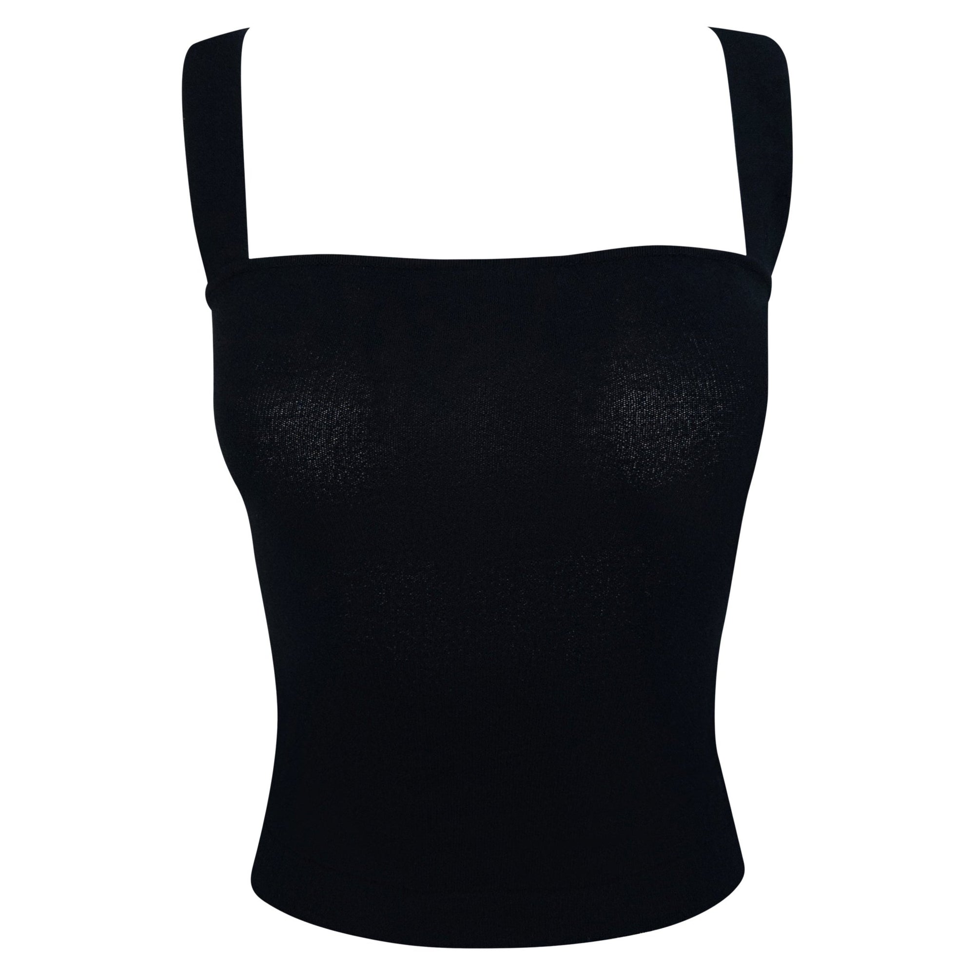 NWT S/S 2003 Dolce & Gabbana Black Knit Backless Lace - Up Tank Top - RealList