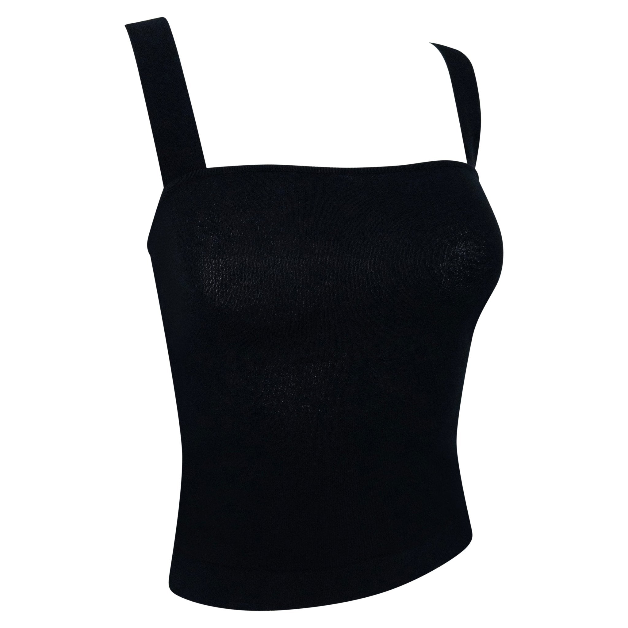 NWT S/S 2003 Dolce & Gabbana Black Knit Backless Lace - Up Tank Top - RealList