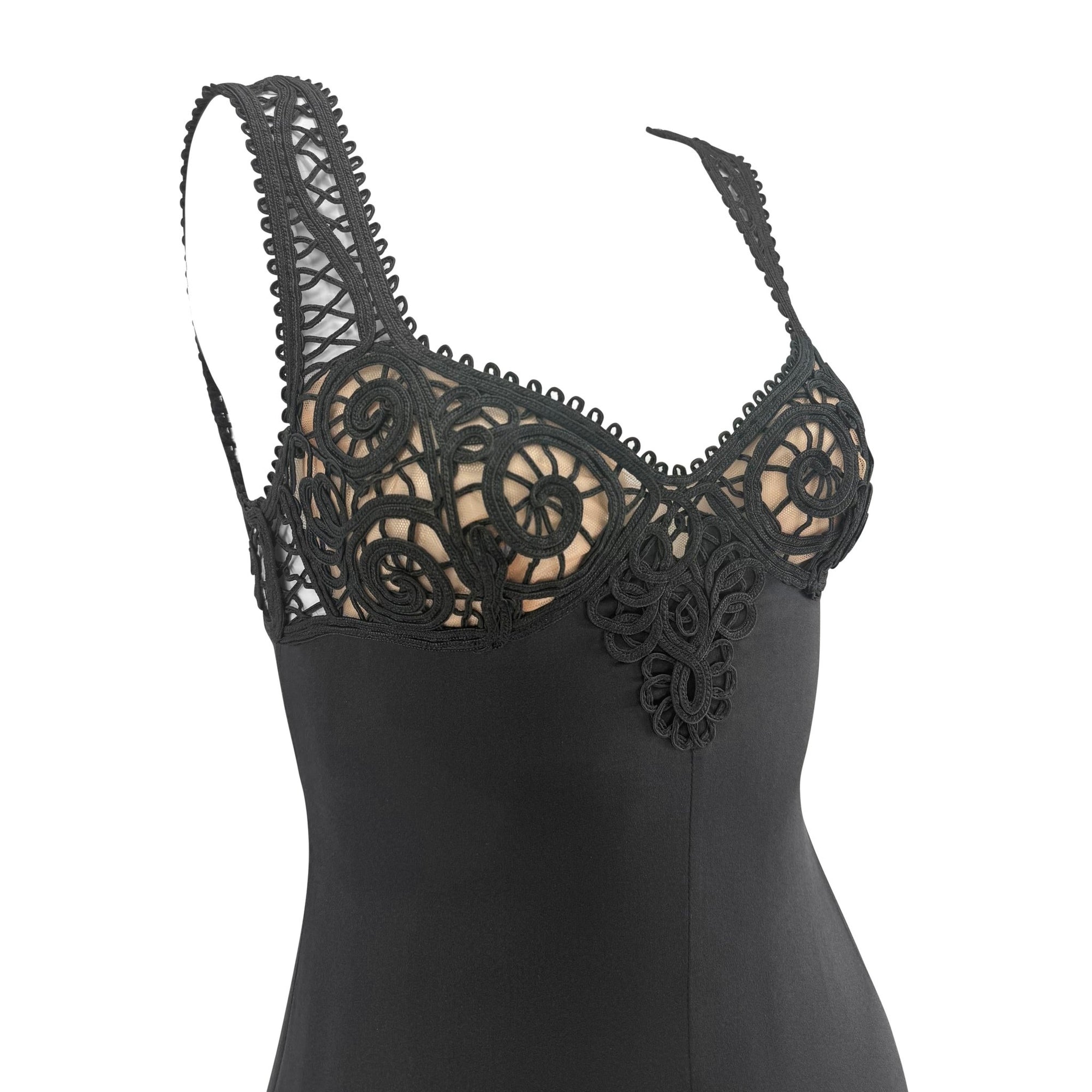 NWT S/S 2006 Versace by Donatella Sheer Plunging Backless Silk Satin Slip Gown - RealList