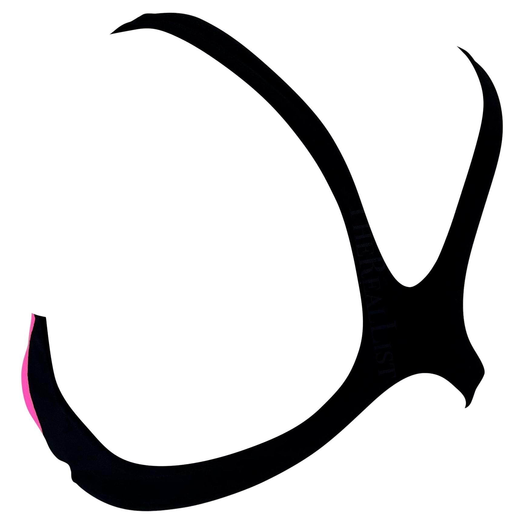 Resort 2009 Alexander McQueen Black Hot Pink Bikini Bralette Top - RealList