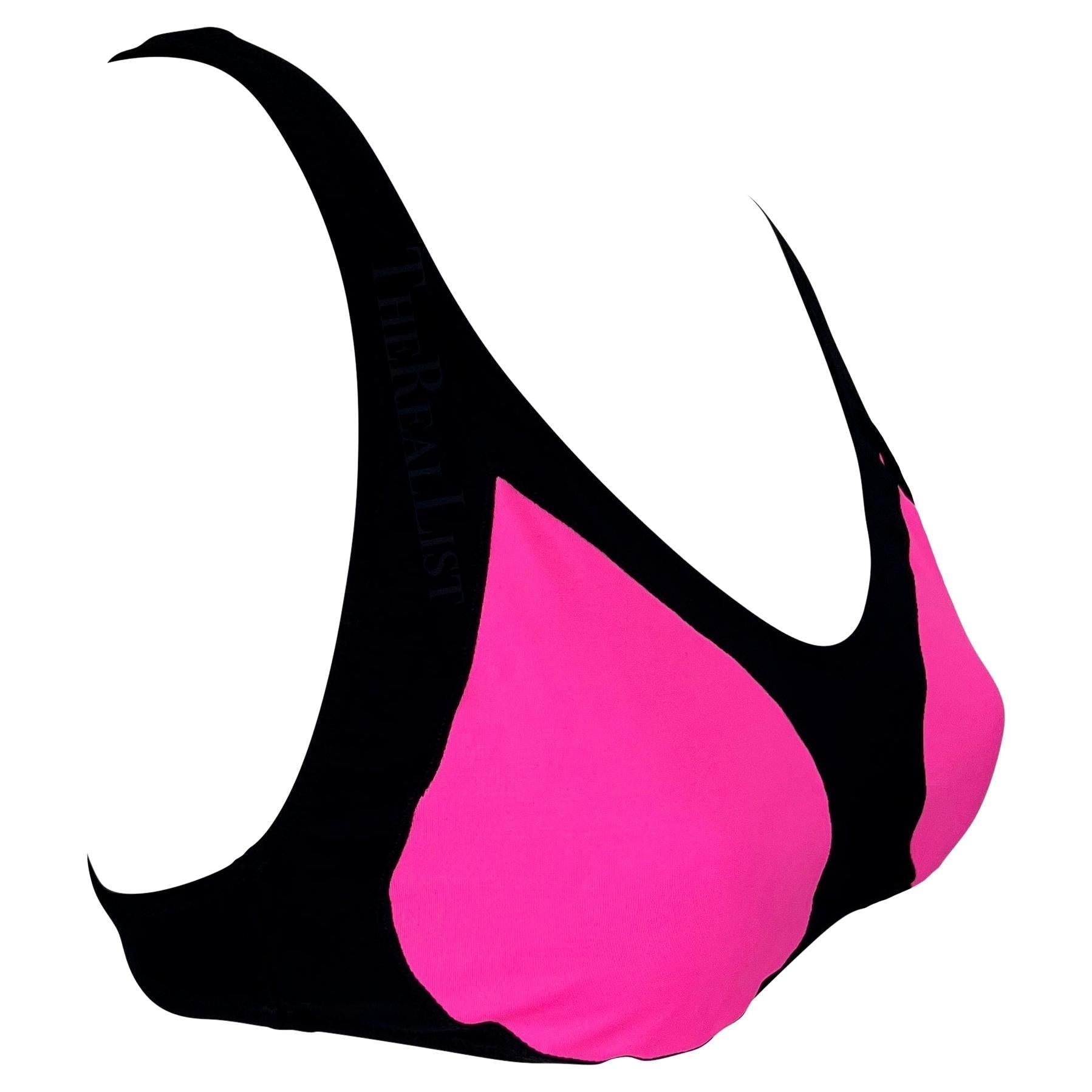 Resort 2009 Alexander McQueen Black Hot Pink Bikini Bralette Top - RealList