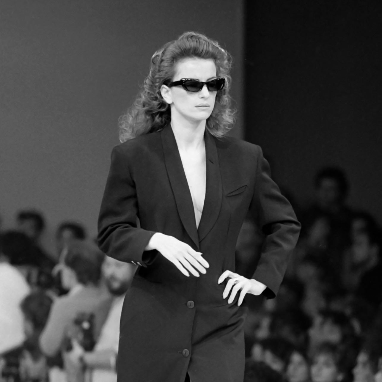 S/S 1983 Jean Paul Gaultier Runway Black Button Up Tuxedo Coat Dress - RealList