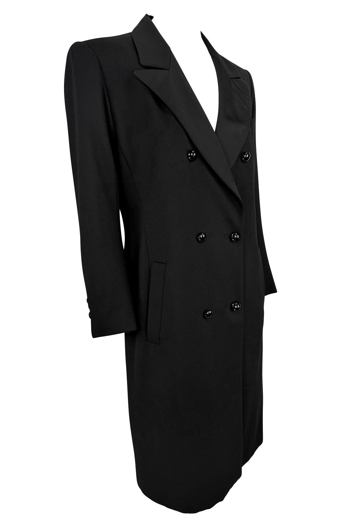 S/S 1983 Saint Laurent Rive Gauche Runway Ad Black 'Le Smoking' Tuxedo Dress - RealList
