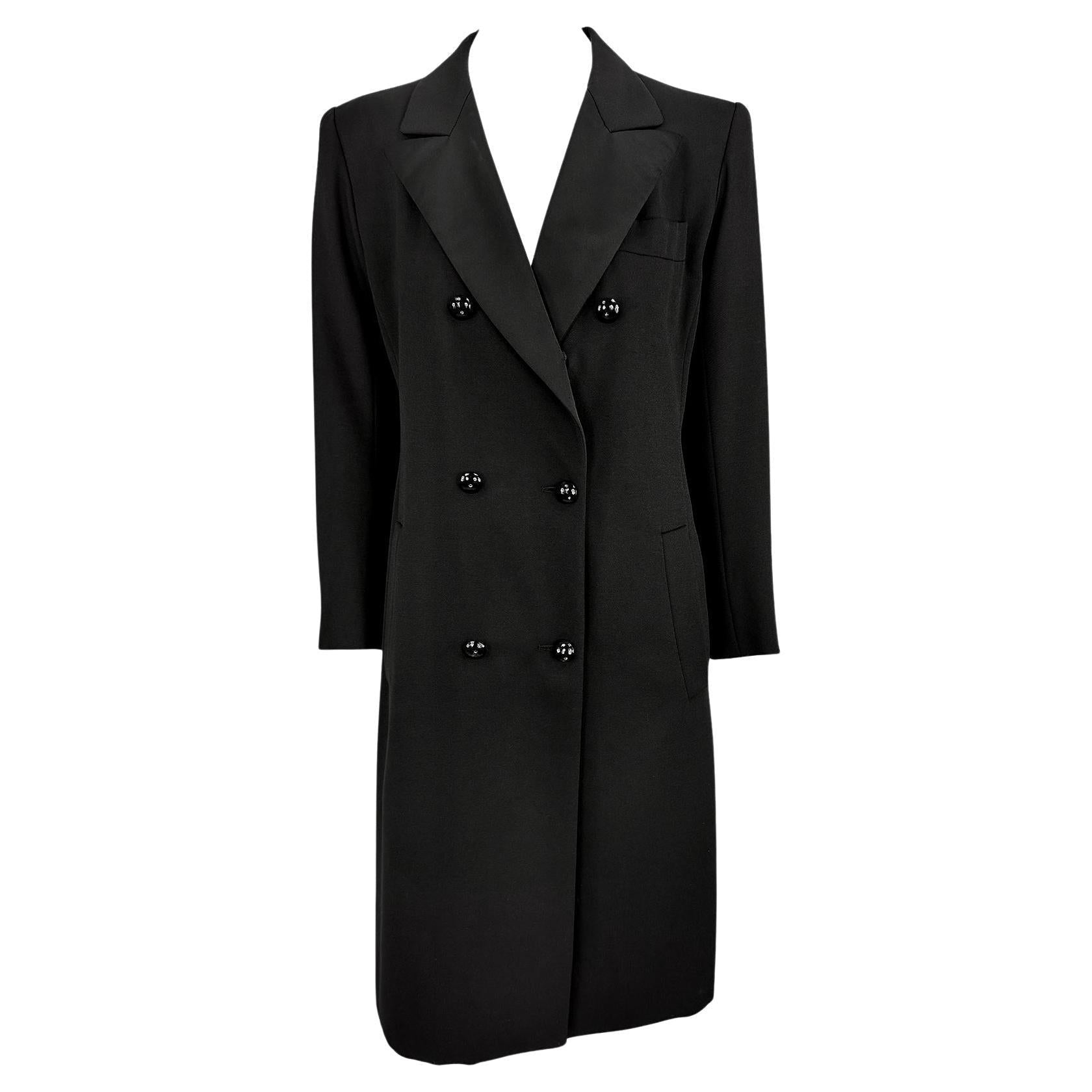 S/S 1983 Saint Laurent Rive Gauche Runway Ad Black 'Le Smoking' Tuxedo Dress - RealList