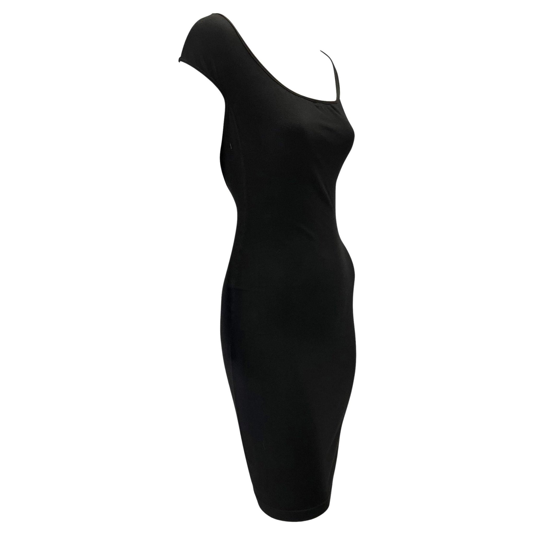 S/S 1989 Azzedine Alaïa Black Bodycon Cut - Out Mini Dress - RealList