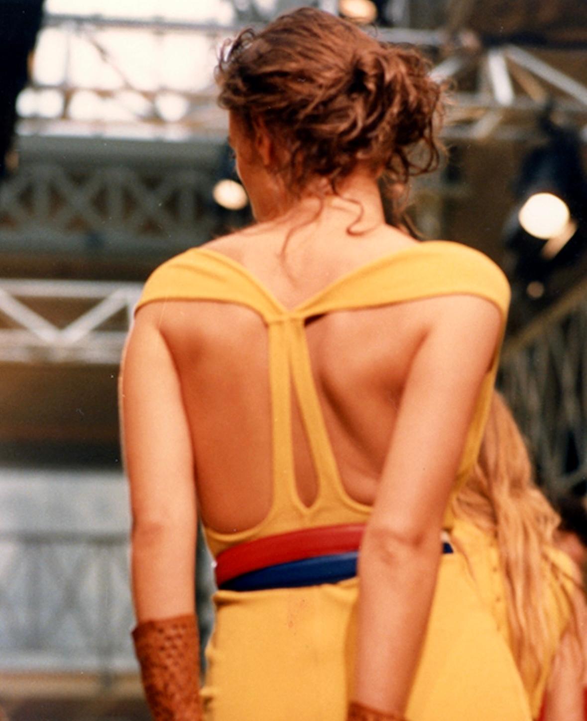 S/S 1989 Azzedine Alaïa Black Bodycon Cut - Out Mini Dress - RealList