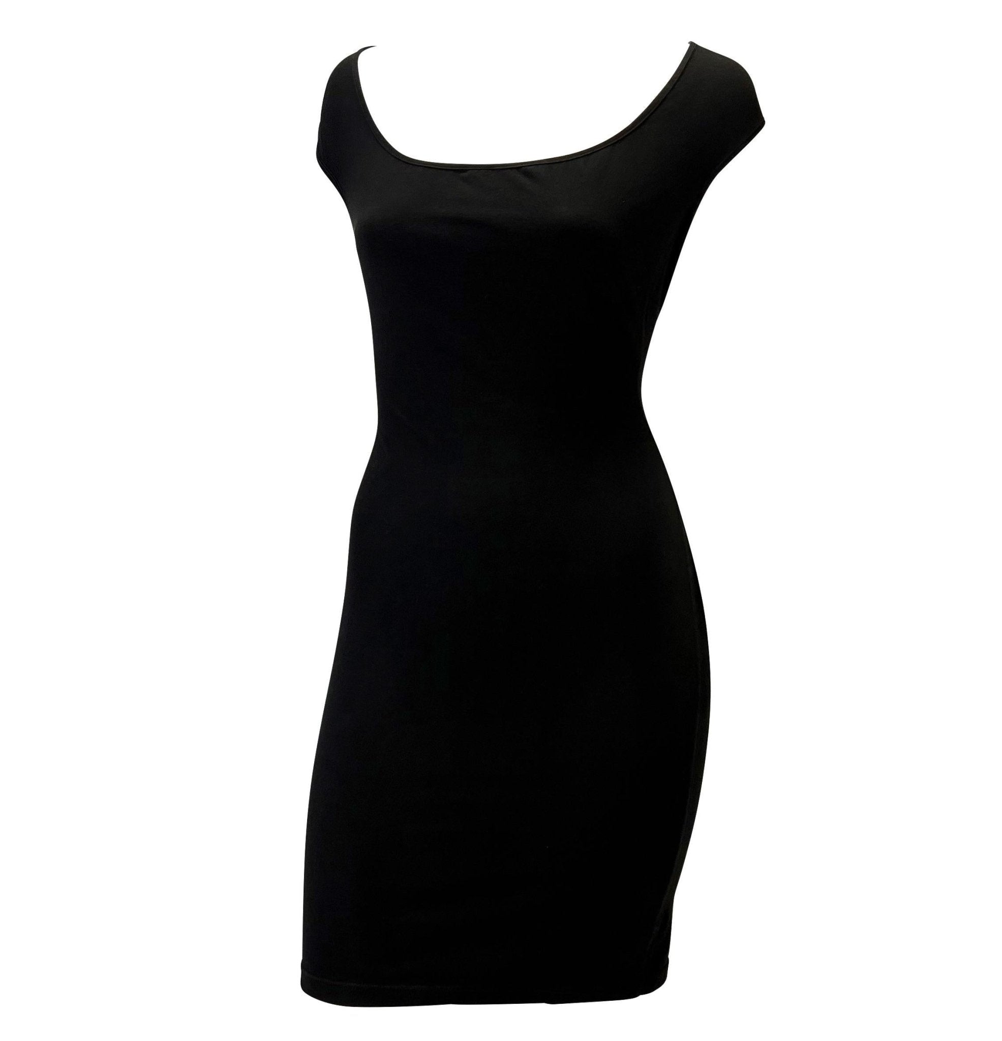 S/S 1989 Azzedine Alaïa Black Bodycon Cut - Out Mini Dress - RealList