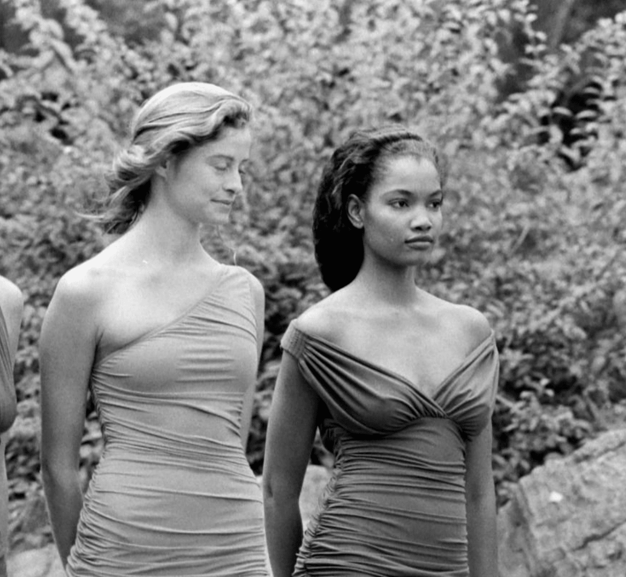 S/S 1990 Norma Kamali Runway Green Ruched Stretch Flare Mini Dress - RealList