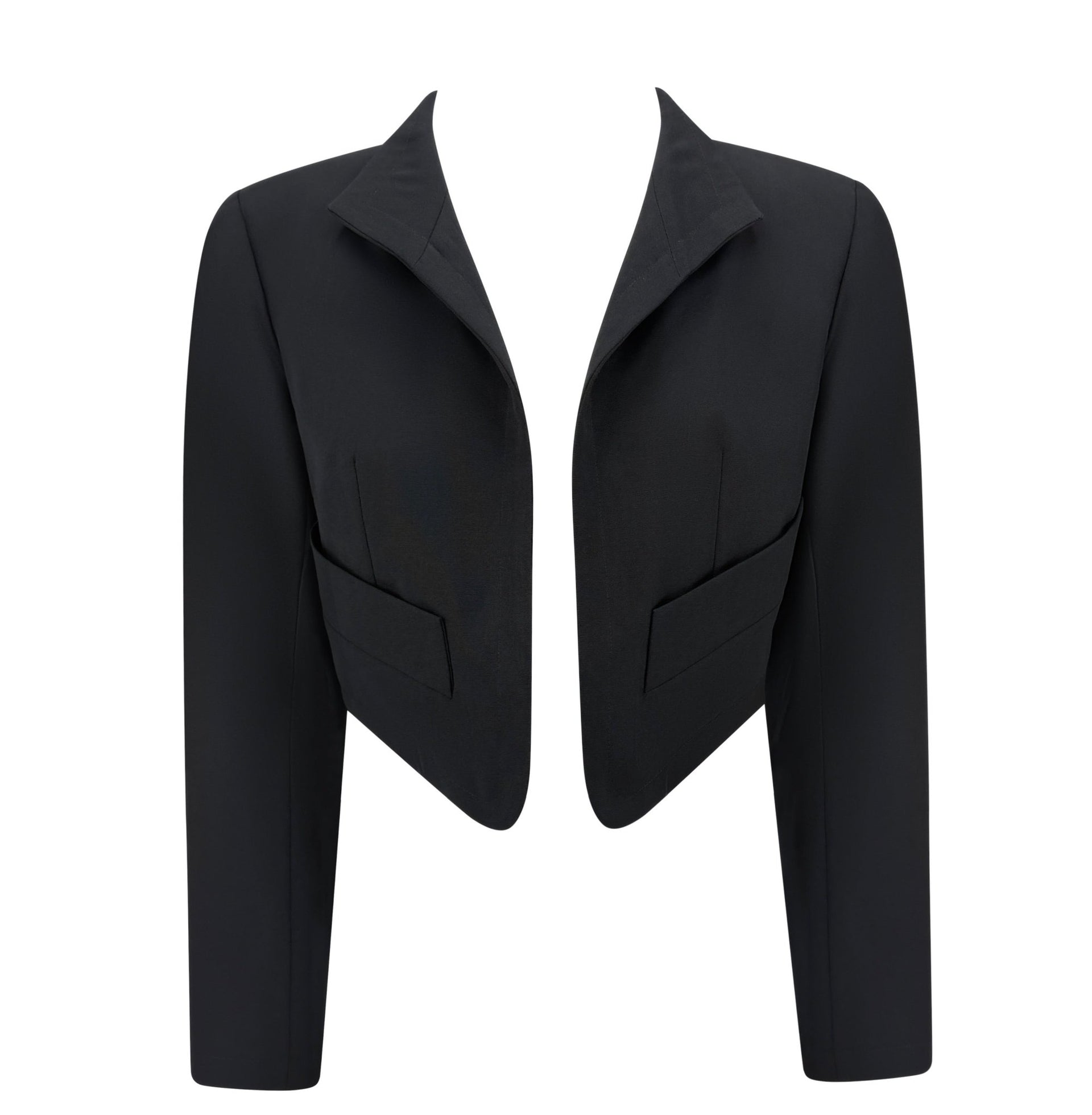 S/S 1990 Yves Saint Laurent Cropped Bolero Oversized Gold Button Jacket - RealList
