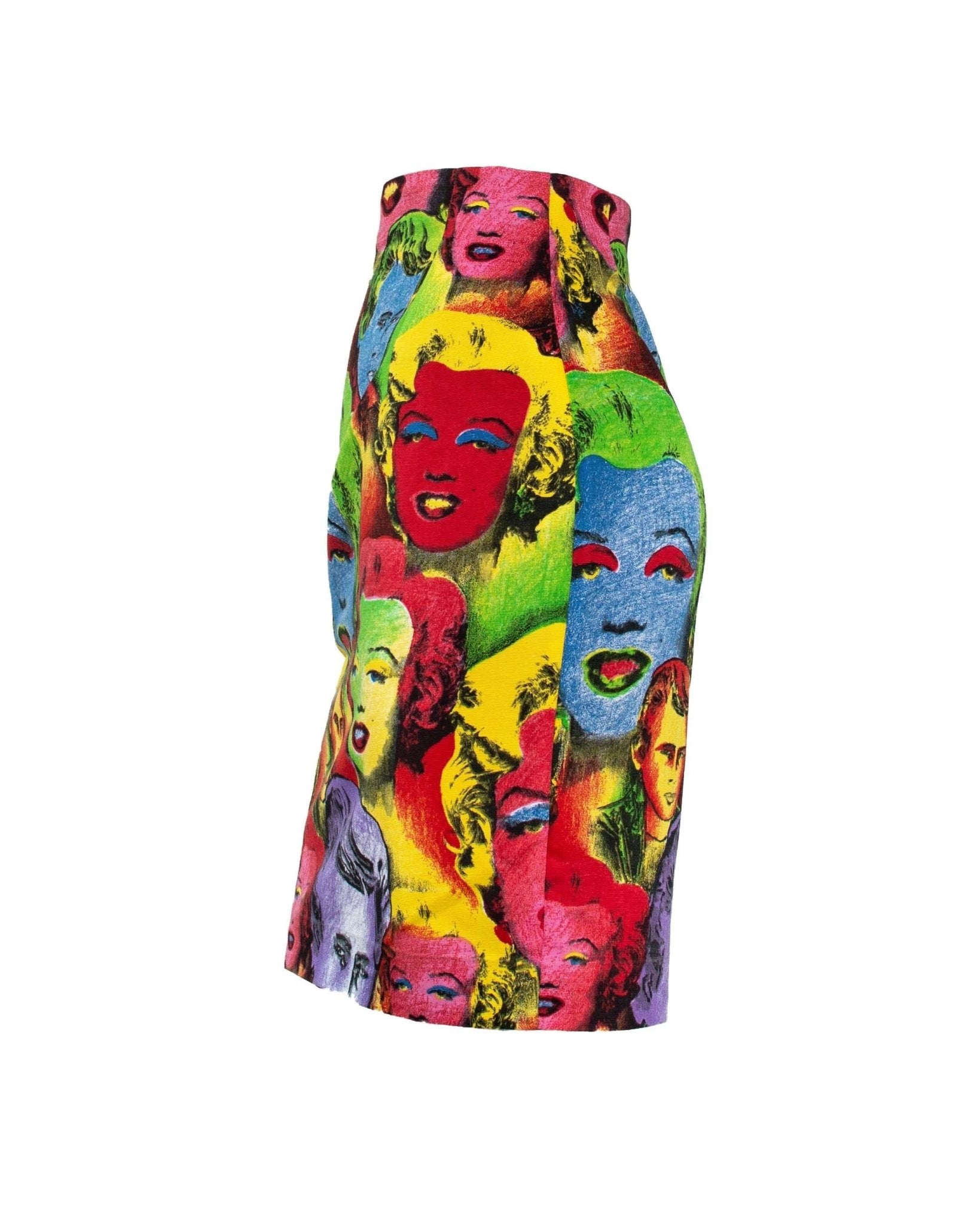 S/S 1991 Gianni Versace Marilyn Monroe Warhol Inspired Print Pop Art Skirt Suit - RealList