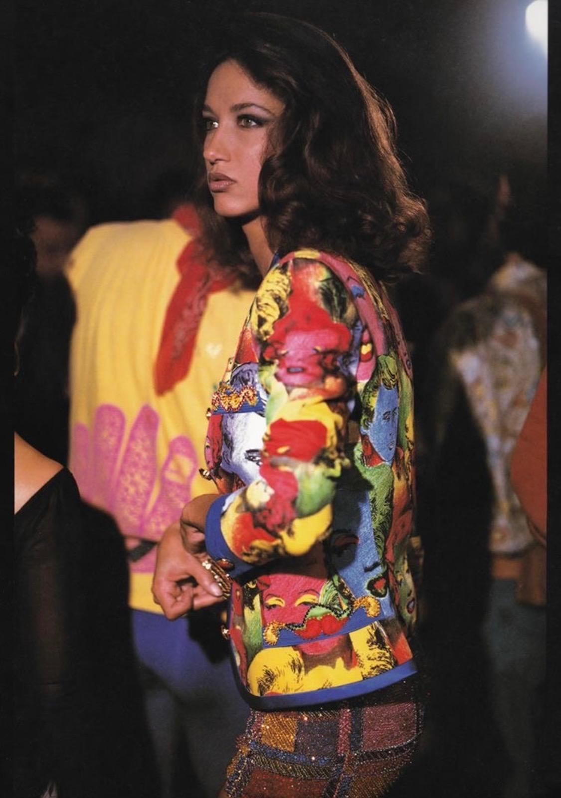 S/S 1991 Gianni Versace Marilyn Monroe Warhol Inspired Print Pop Art Skirt Suit - RealList