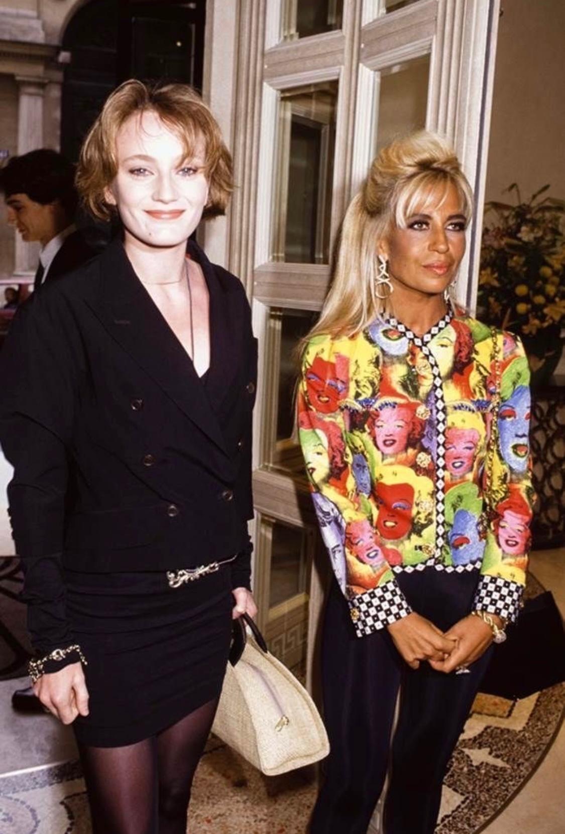 S/S 1991 Gianni Versace Marilyn Monroe Warhol Inspired Print Pop Art Skirt Suit - RealList