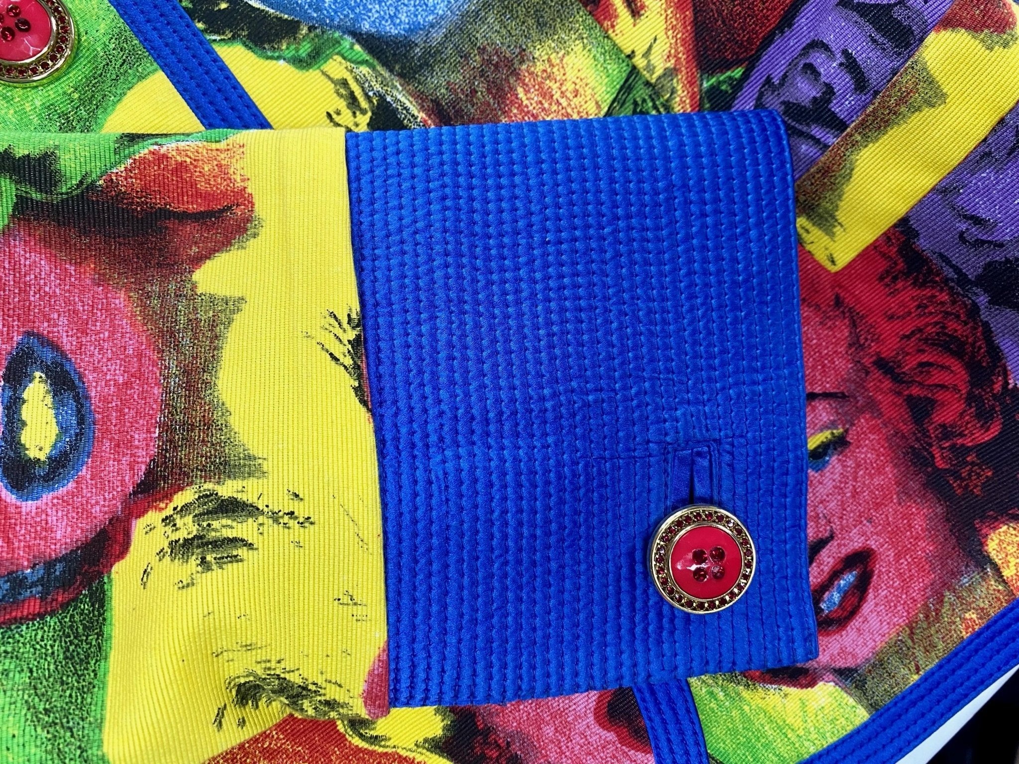 S/S 1991 Gianni Versace Marilyn Monroe Warhol Inspired Print Pop Art Skirt Suit - RealList