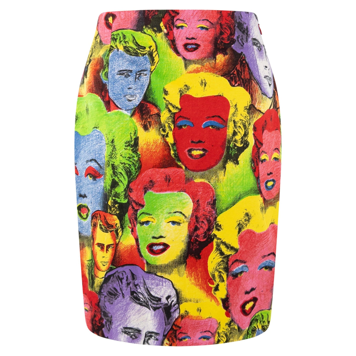 S/S 1991 Gianni Versace Warhol-Inspired Marilyn Monroe Pop Art Print Skirt Suit - RealList