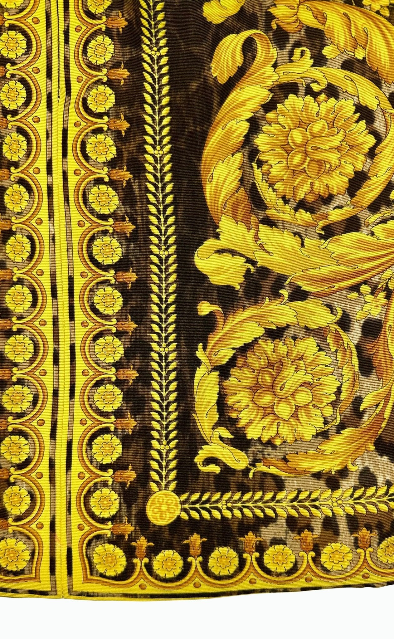 S/S 1992 Gianni Versace Baroque Animal Print Mini Pencil Skirt - RealList