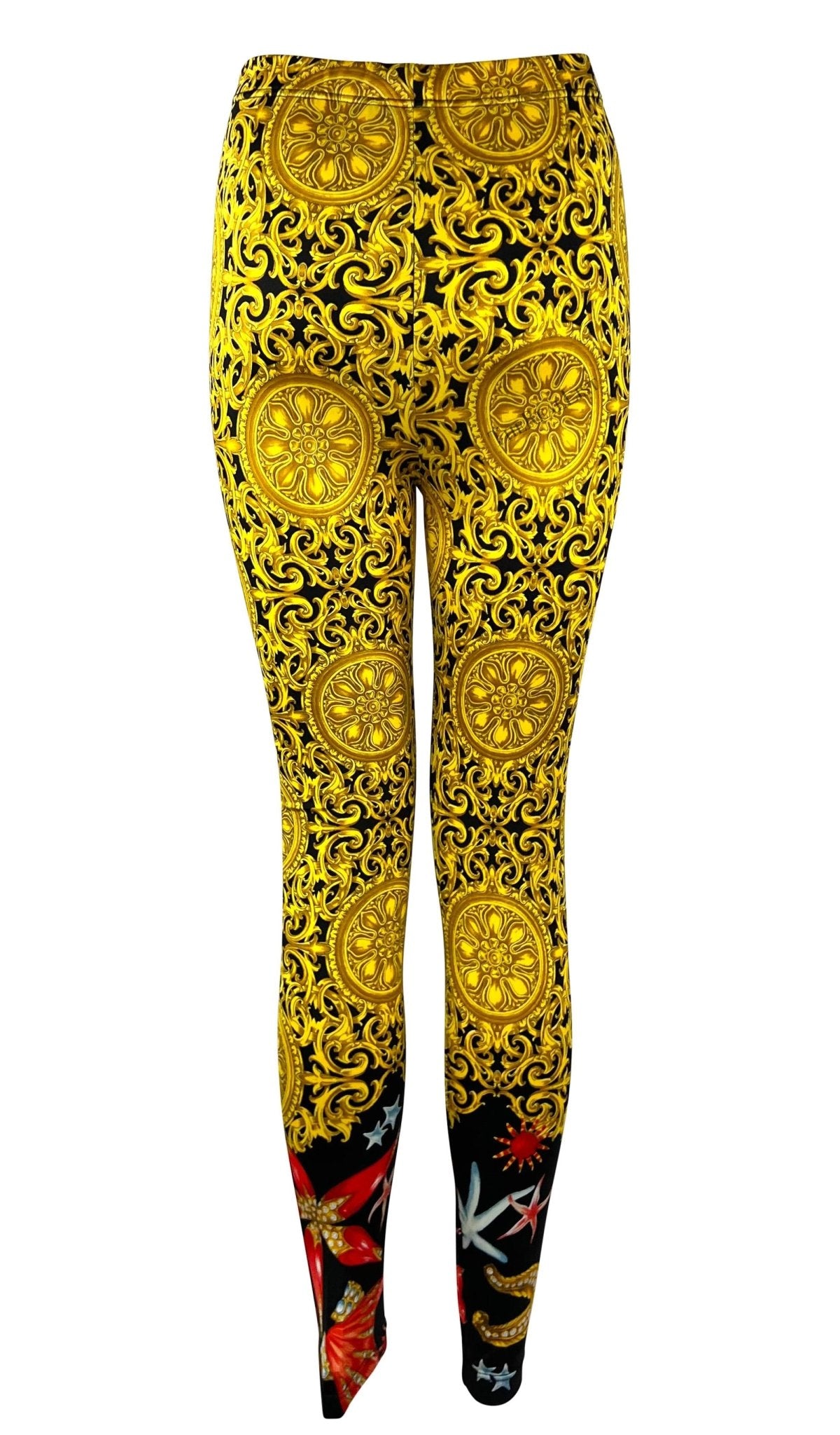 S/S 1992 Gianni Versace Baroque Ocean Motif Tights - RealList
