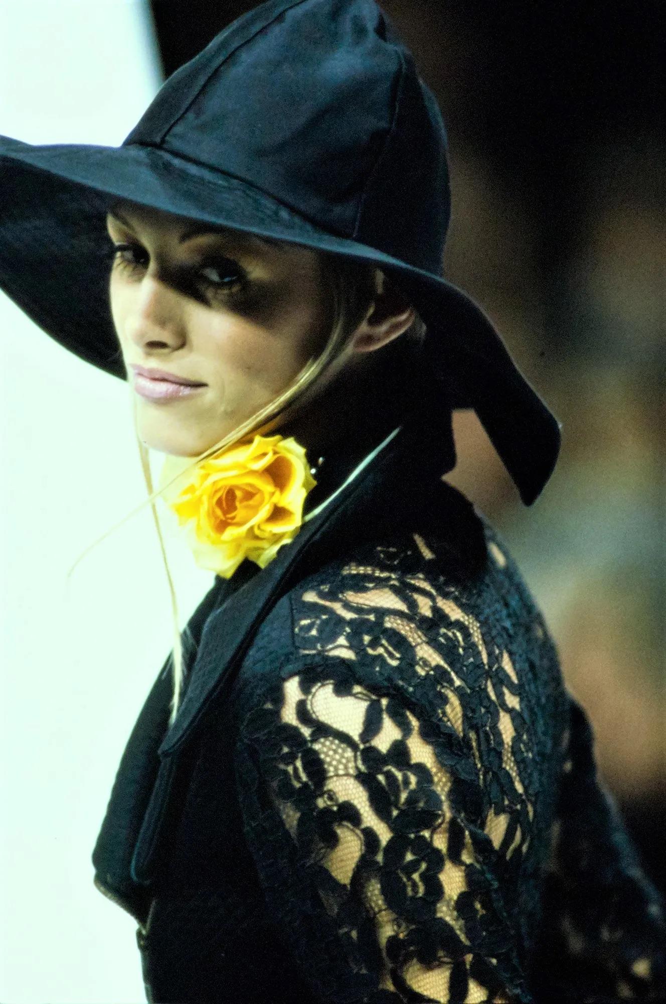 S/S 1993 Dolce & Gabbana Sheer Backless Lace Black Leather Zip Biker Jacket - RealList