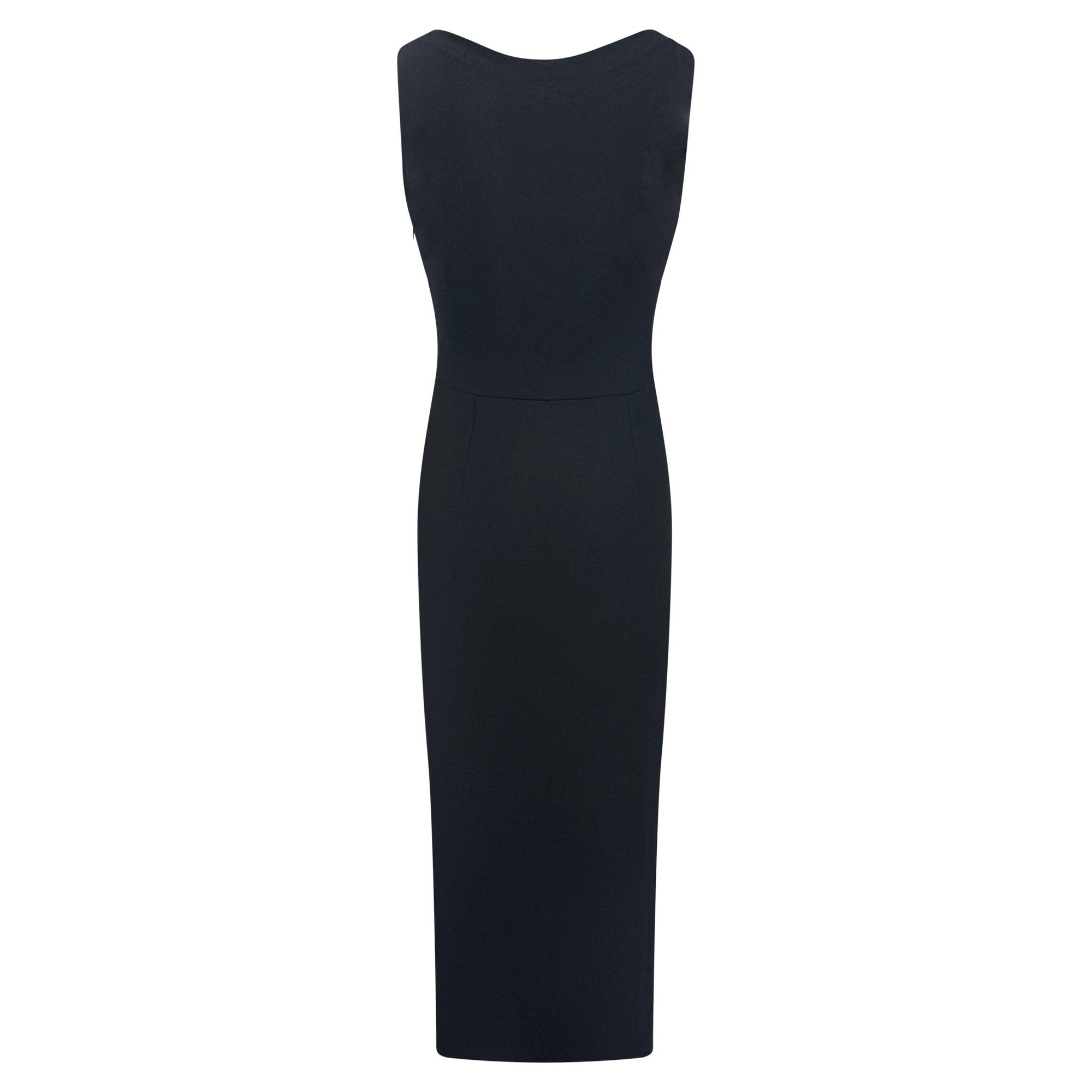S/S 1993 Norma Kamali Black V - Neck Semi - Sheer Bodycon Sleeveless Maxi Dress - RealList