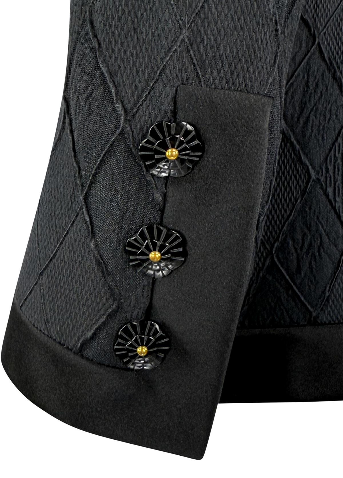 S/S 1993 Valentino Haute Couture Runway Diamond Textured Blazer Jacket - RealList