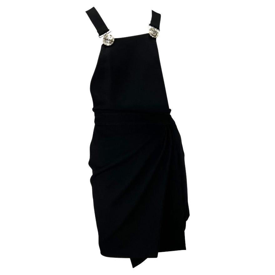 S/S 1994 Gianni Versace Backless Asymmetric Overall Clip Runway Dress - RealList