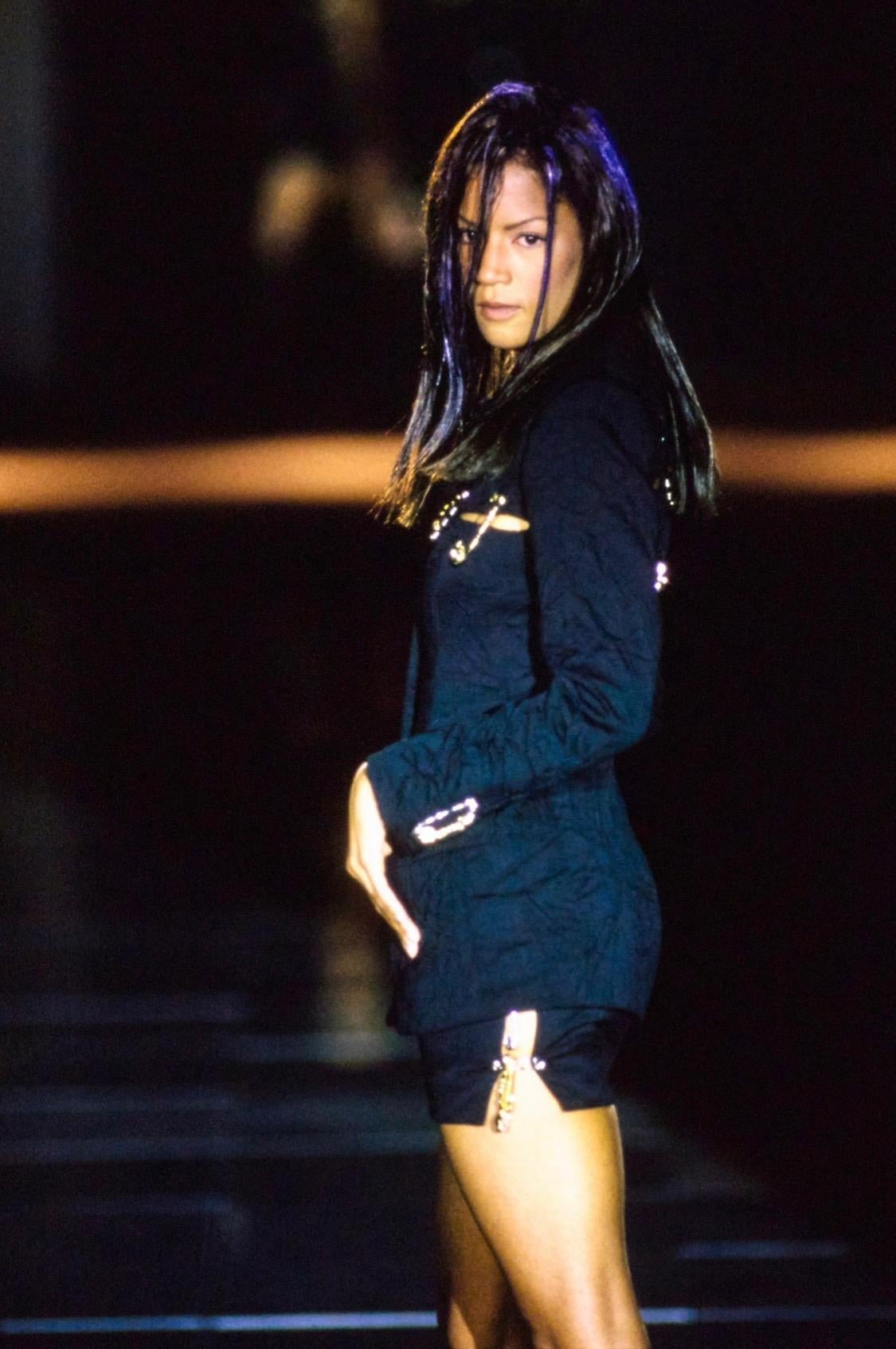 S/S 1994 Gianni Versace Couture Medusa Safety Pin Blazer Runway - RealList