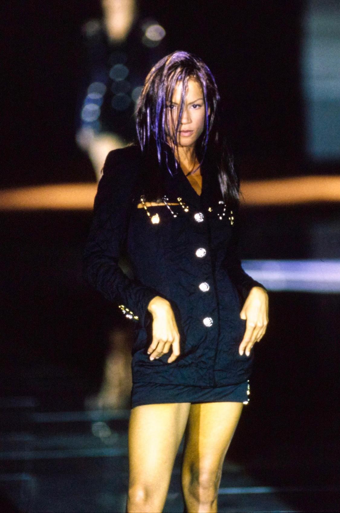 S/S 1994 Gianni Versace Couture Medusa Safety Pin Blazer Runway - RealList