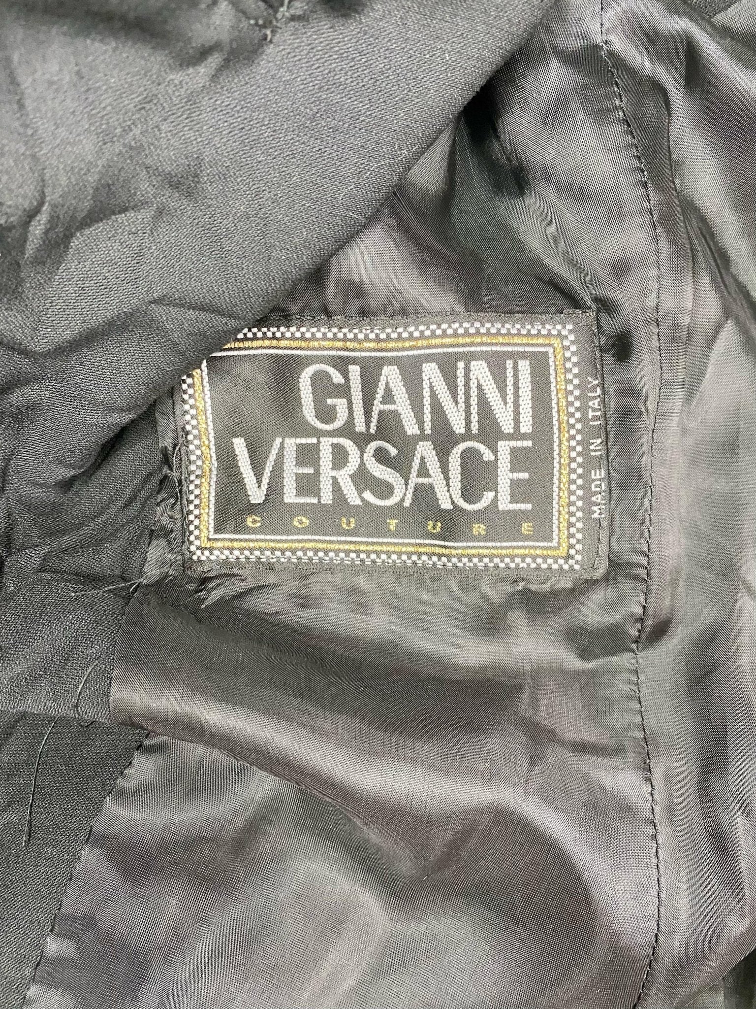 S/S 1994 Gianni Versace Couture Medusa Safety Pin Blazer Runway - RealList
